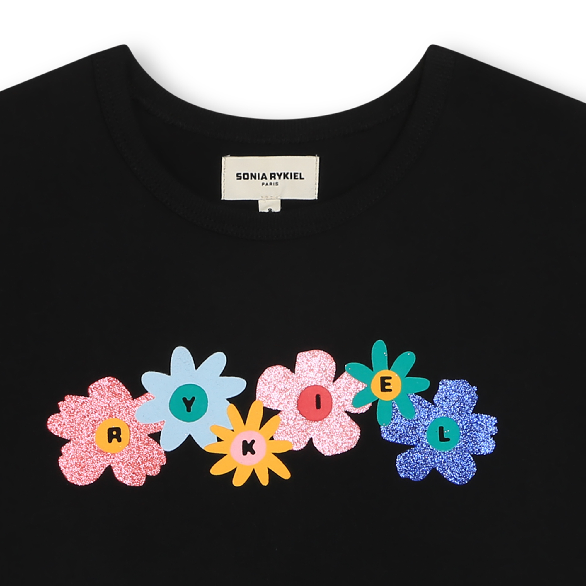 Kurzes T-Shirt mit Blumenprint SONIA RYKIEL Für MÄDCHEN