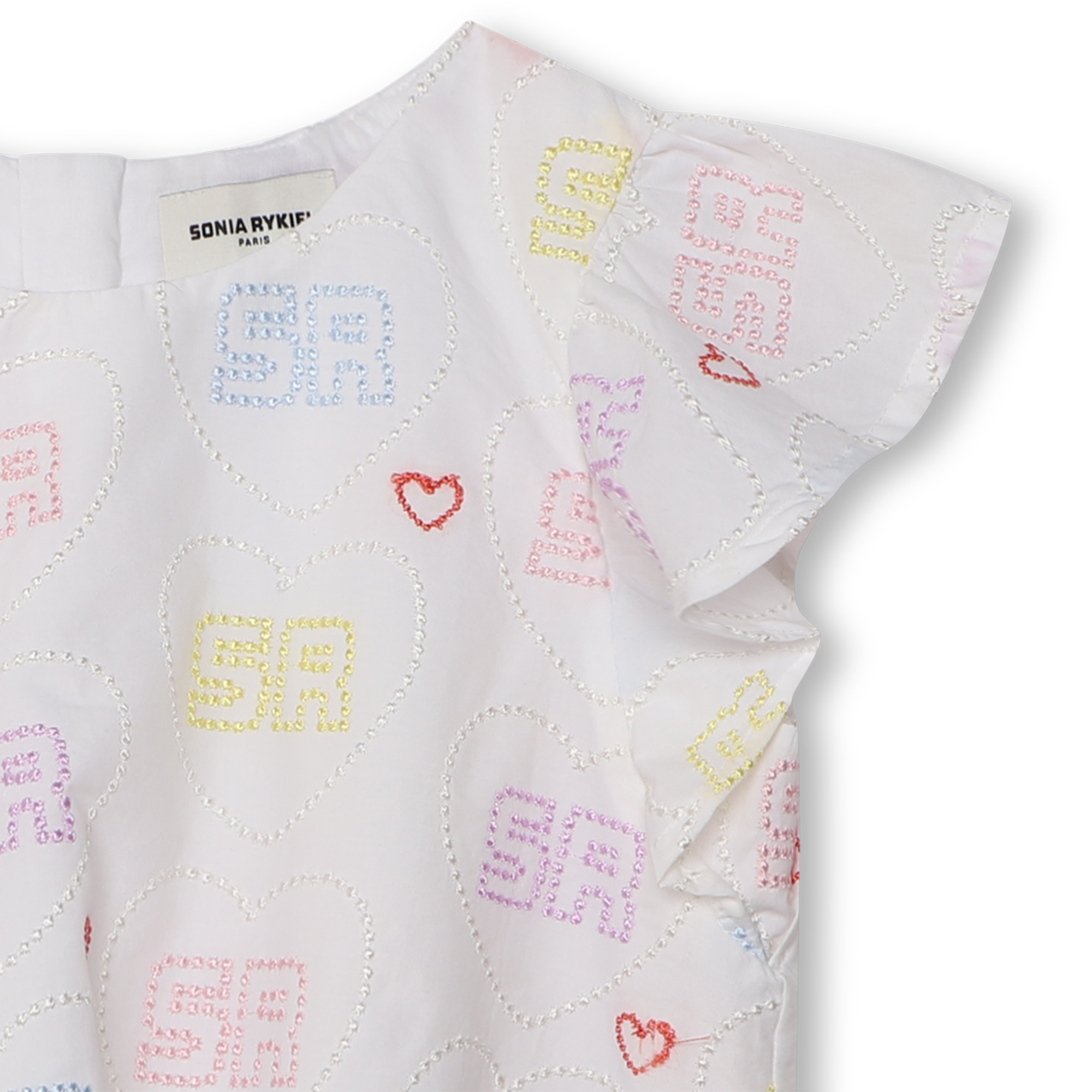 Blouse with embroidered hearts SONIA RYKIEL for GIRL