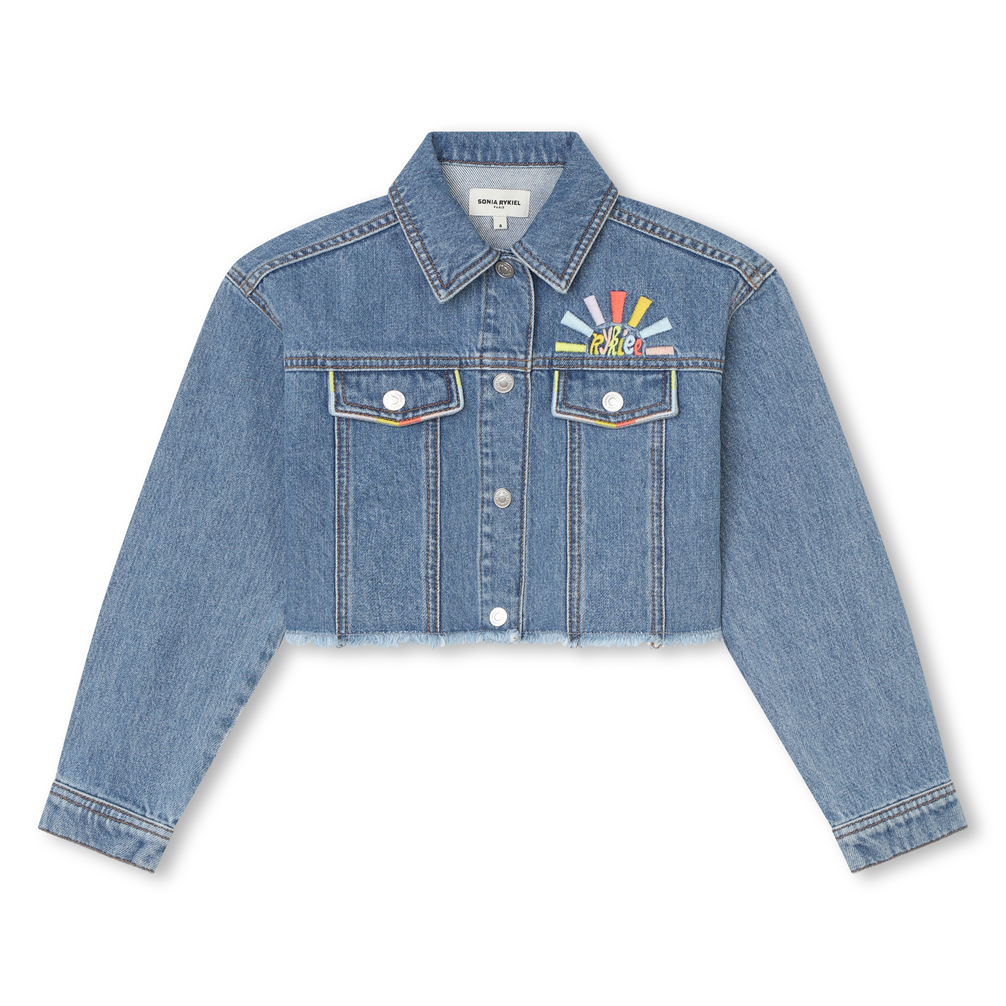 Embroidered jean jacket SONIA RYKIEL for GIRL
