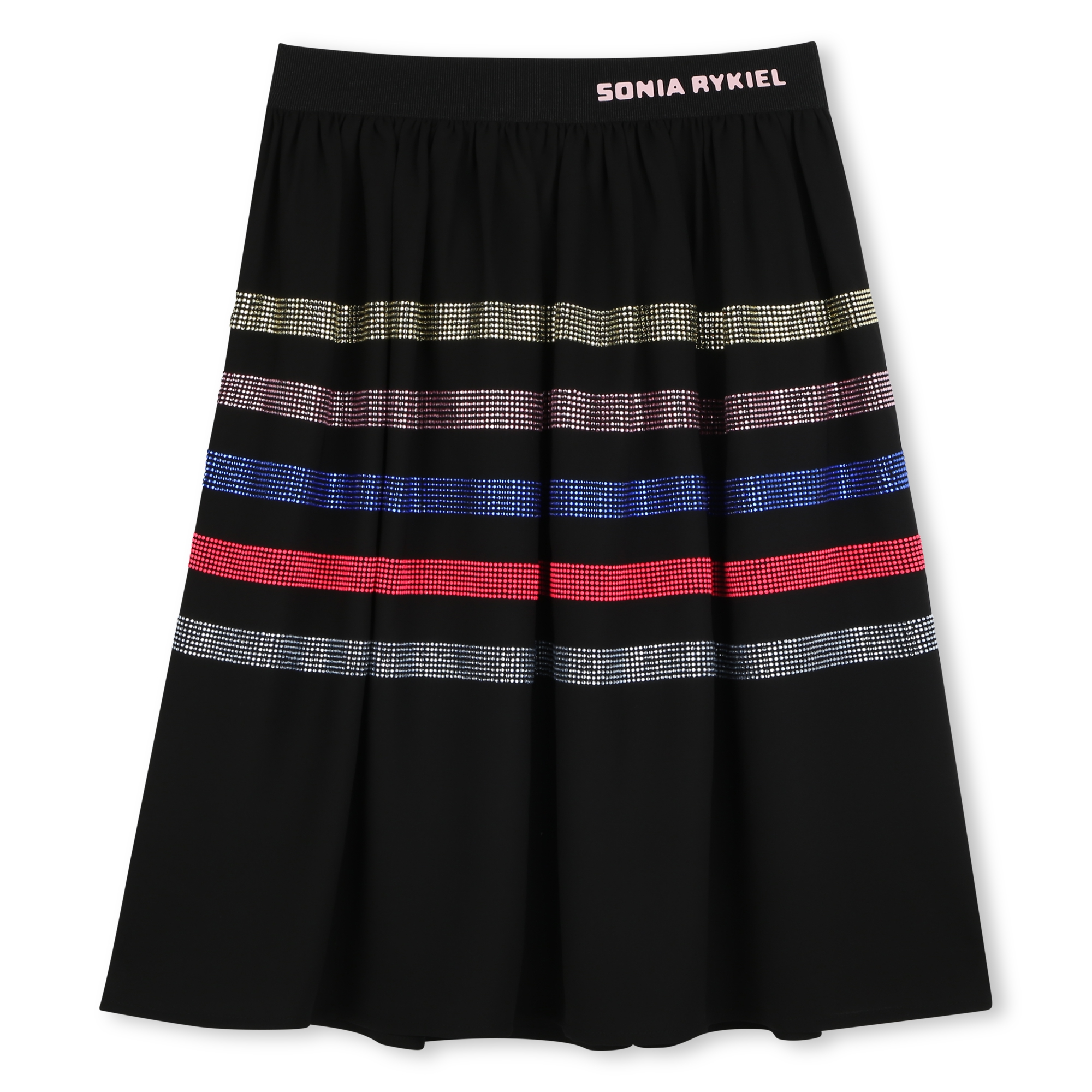 Crepe skirt with diamantés SONIA RYKIEL for GIRL