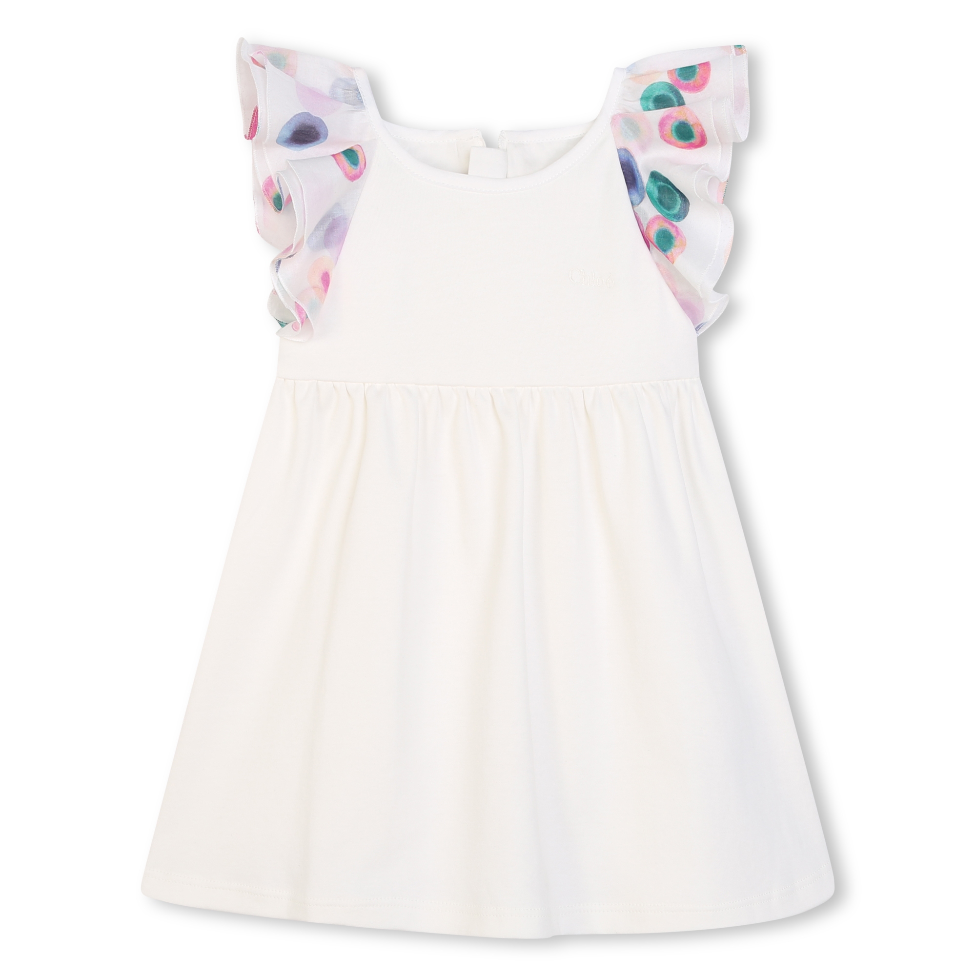 Frilled dress with embroidery CHLOE for GIRL