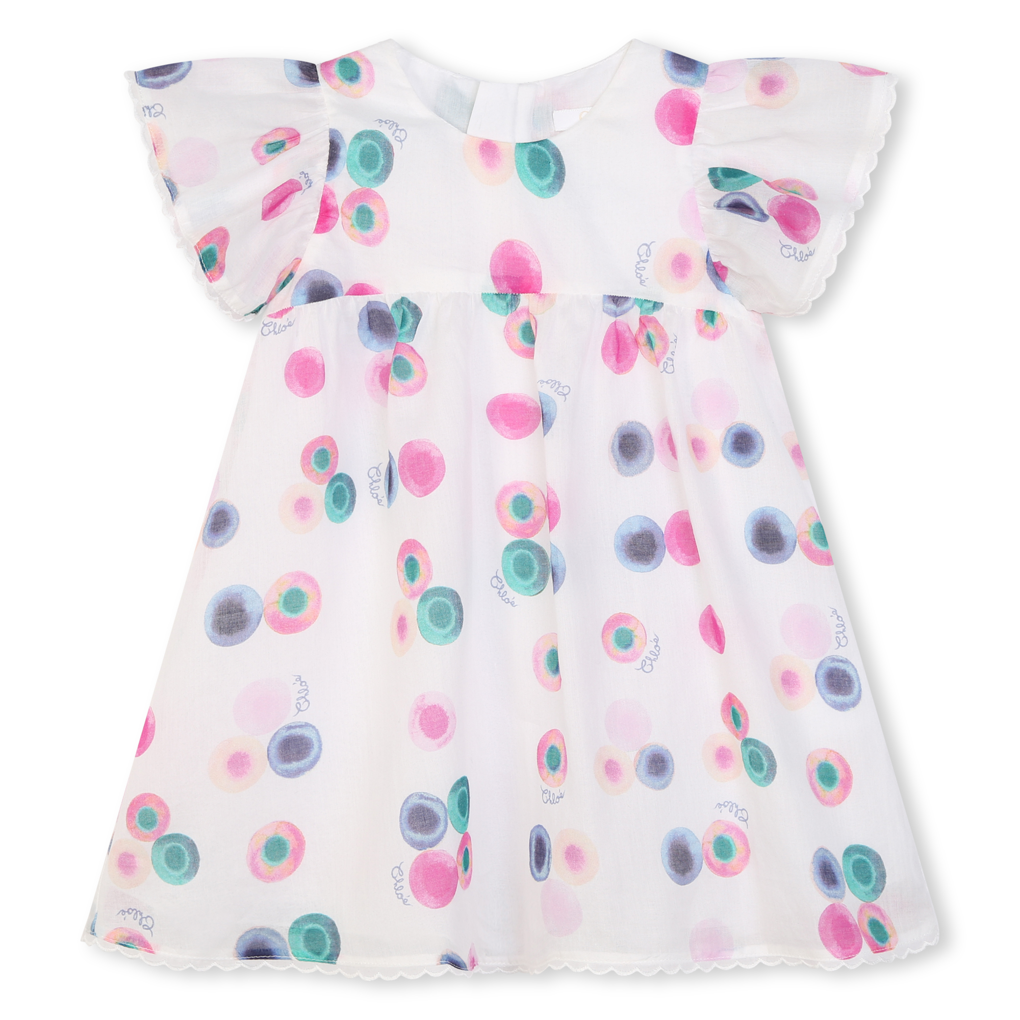 Printed dress with frills CHLOE for GIRL