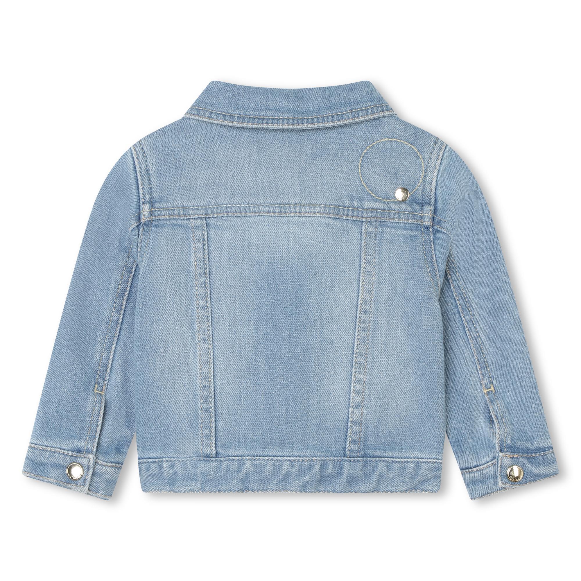 Embroidered jean jacket CHLOE for GIRL