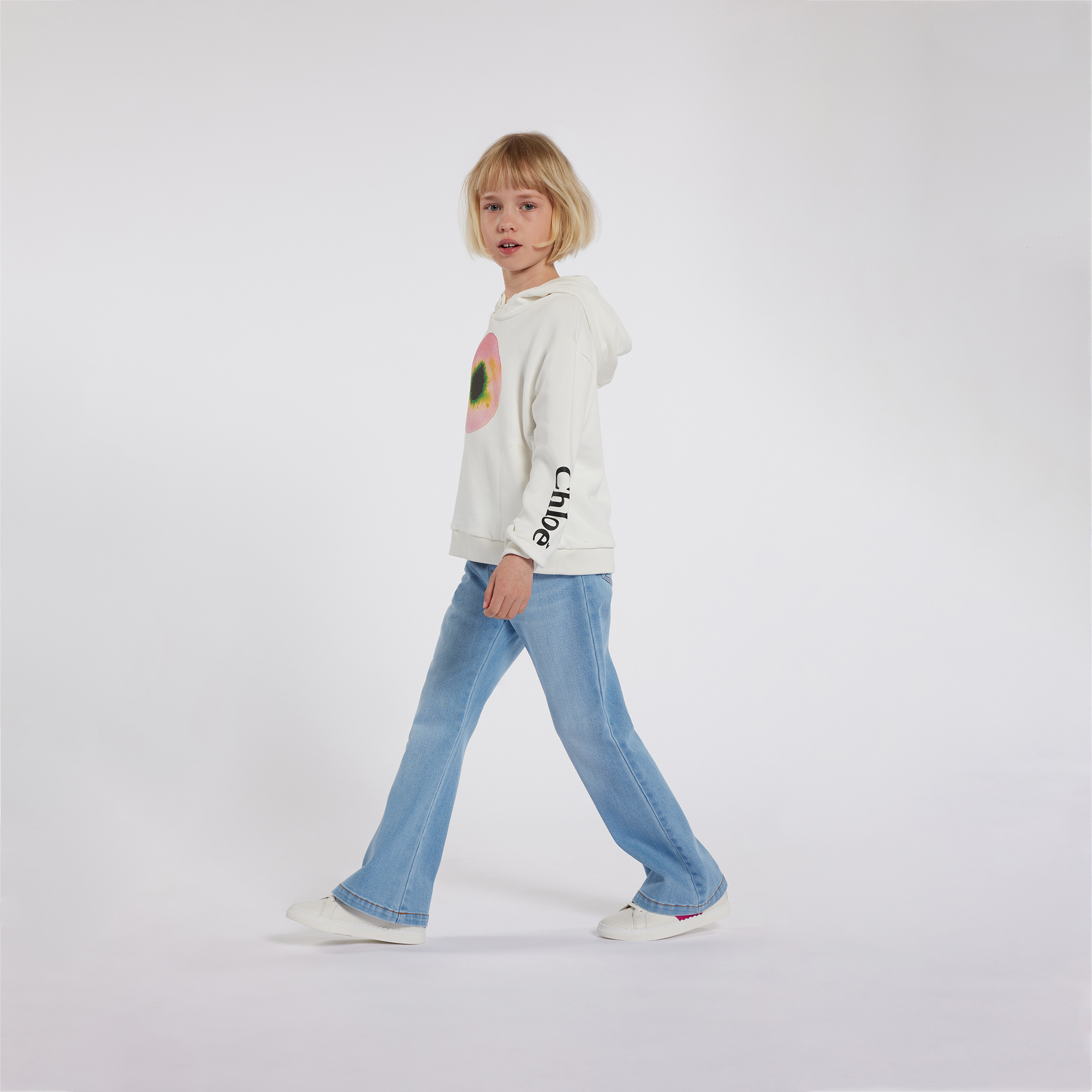 Wide-leg embroidered jeans CHLOE for GIRL
