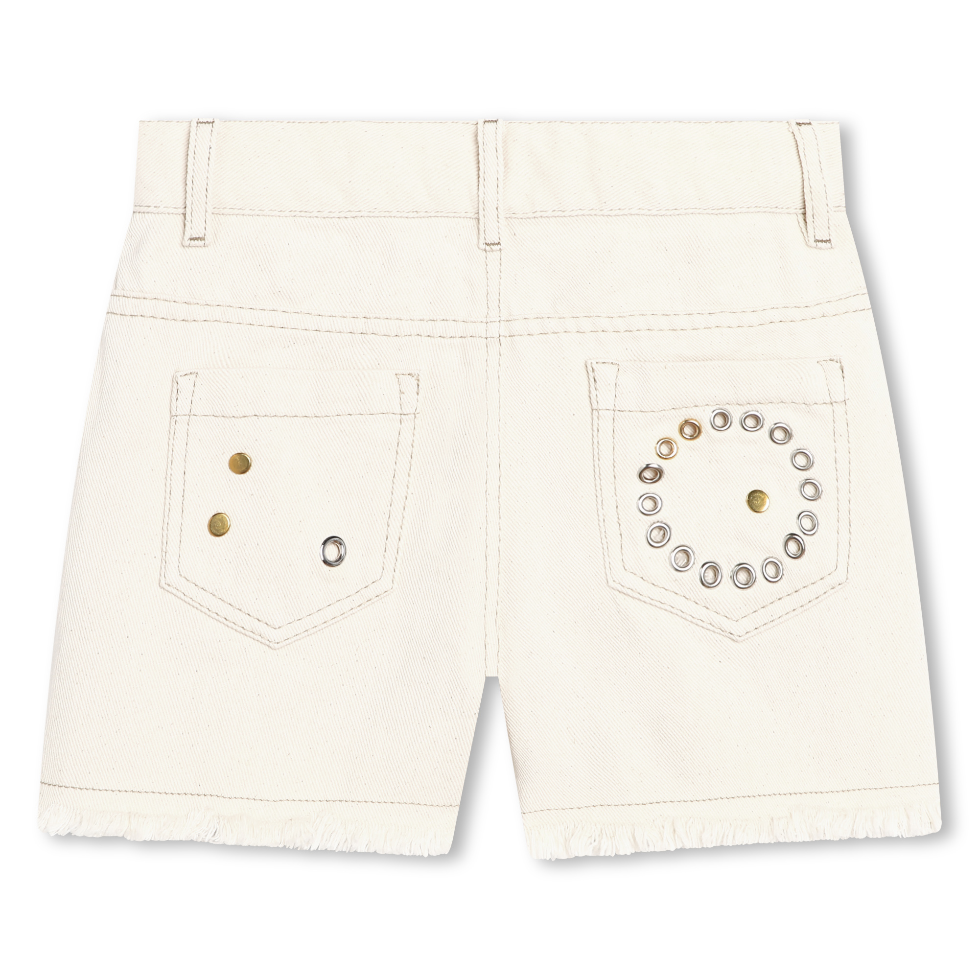 Cotton twill fringed shorts CHLOE for GIRL
