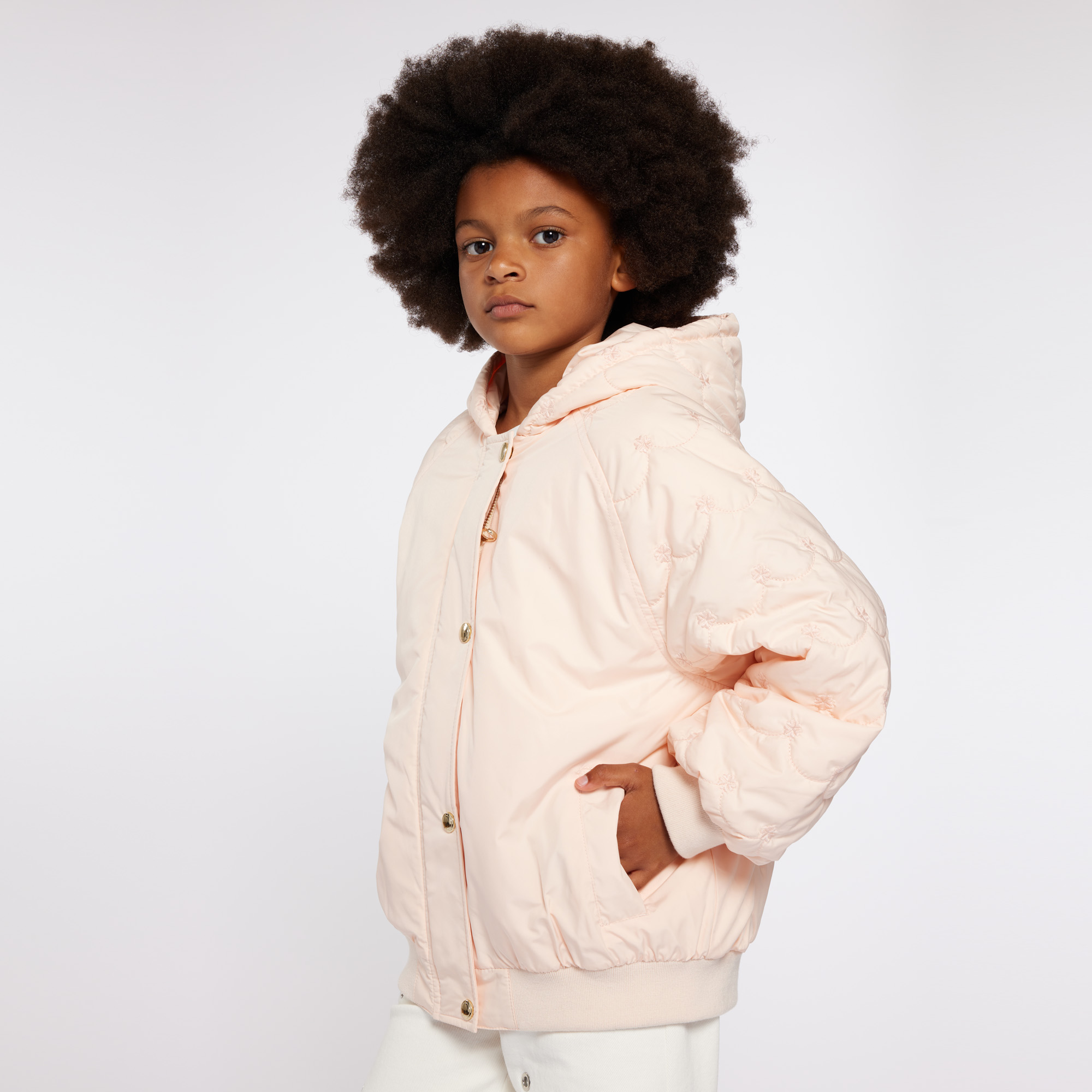 Embroidered hooded jacket CHLOE for GIRL
