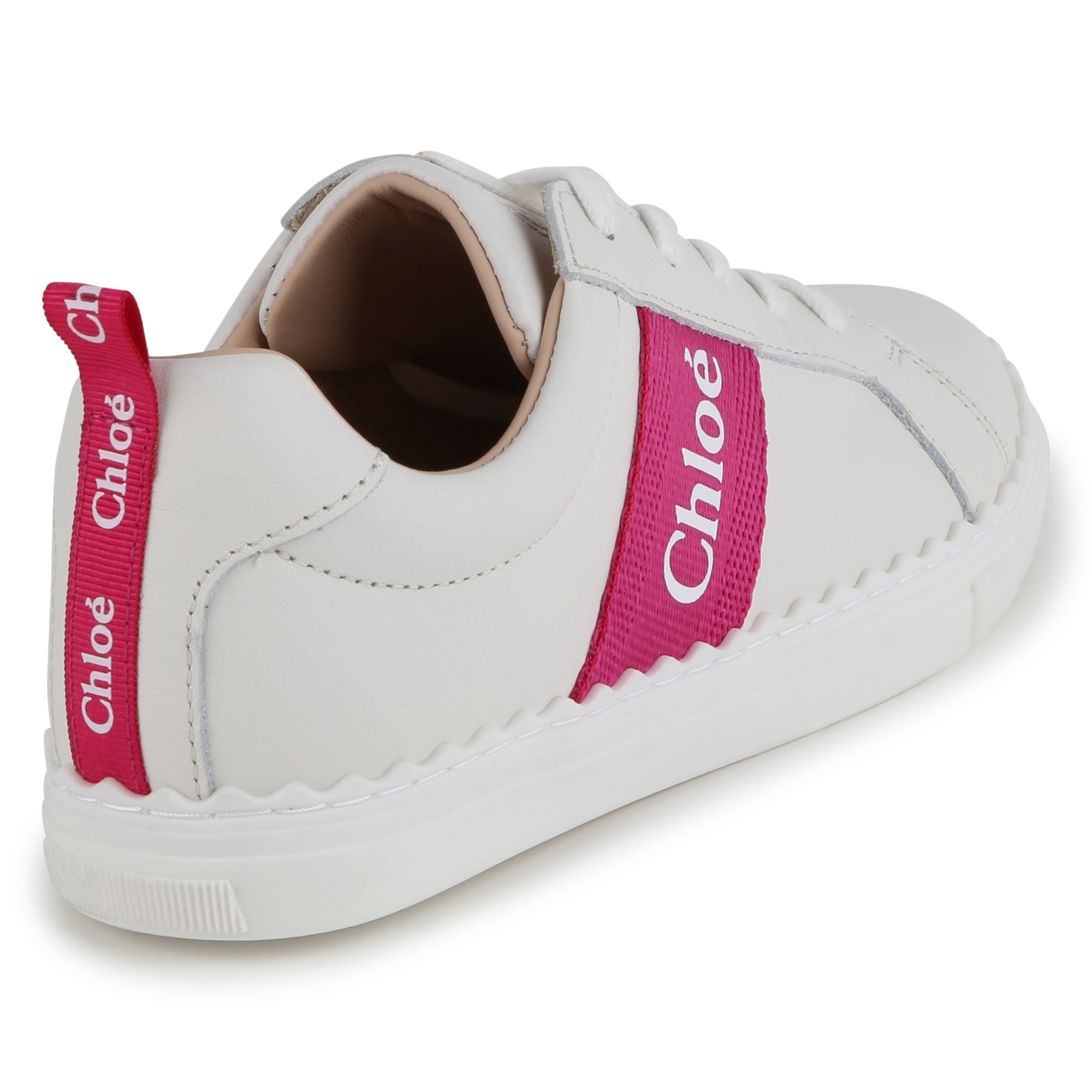 Lace-up leather trainers CHLOE for GIRL