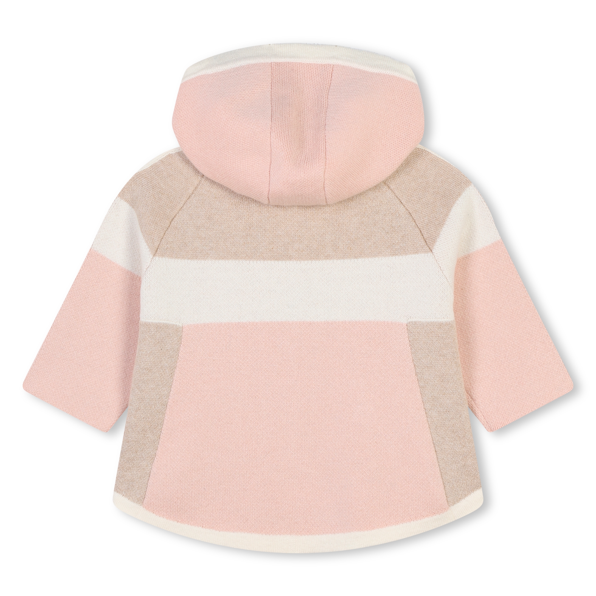 Manteau à capuche tricolore CHLOE pour FILLE