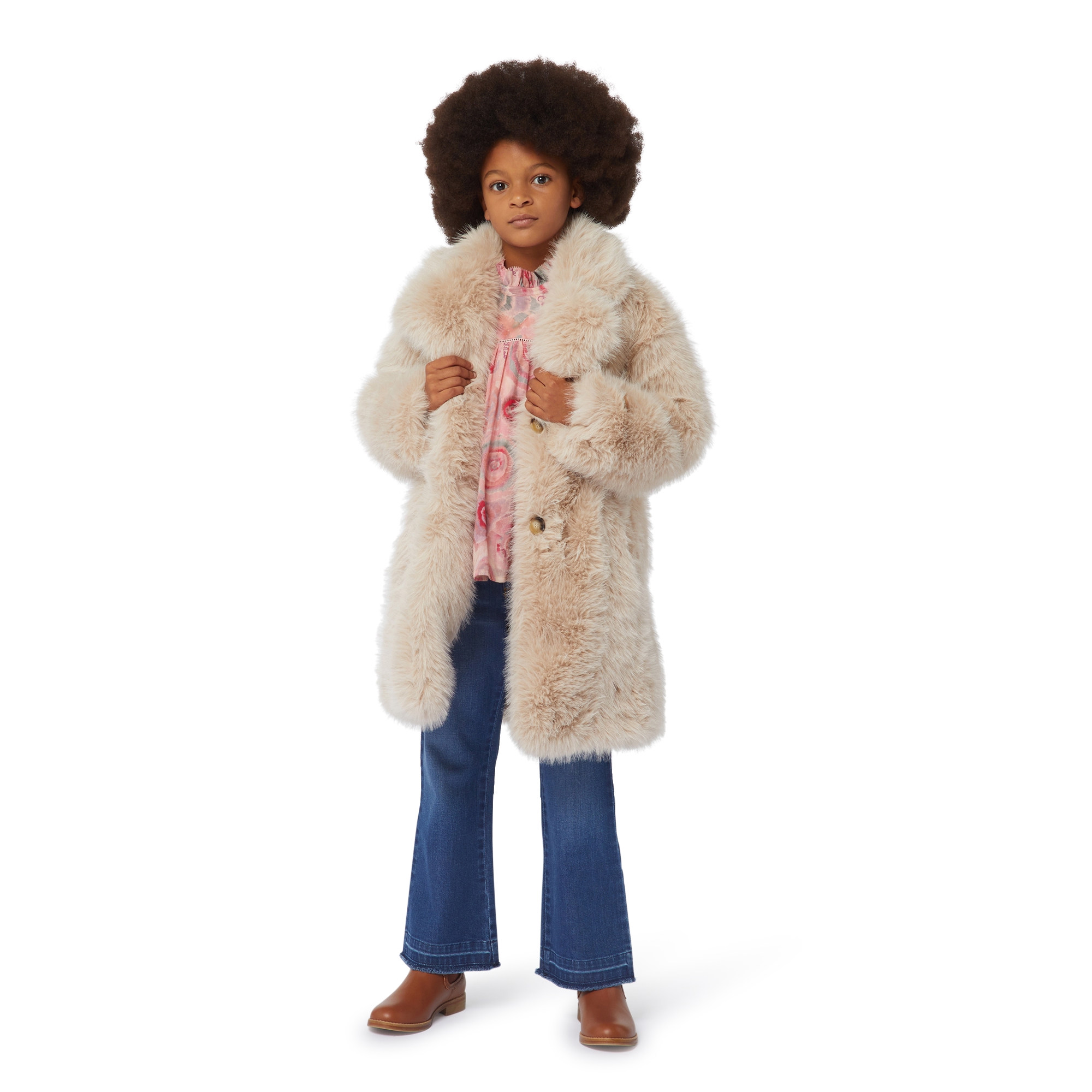 Fluffy fleece coat CHLOE for GIRL