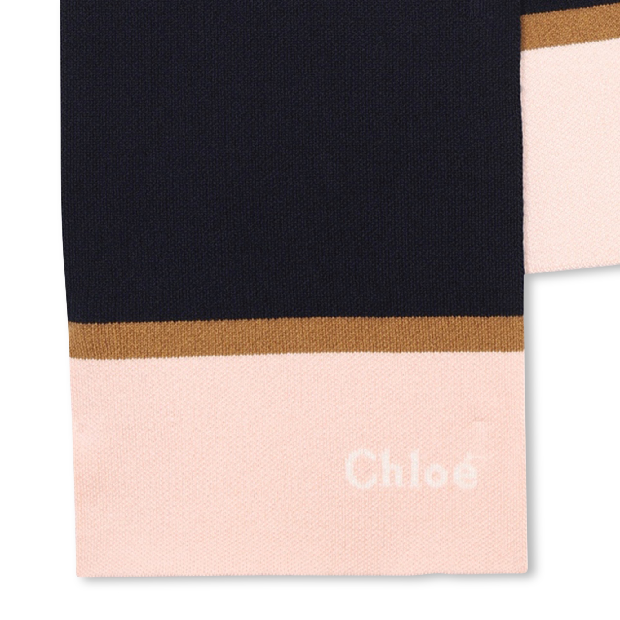 Three-colour knitted scarf CHLOE for GIRL