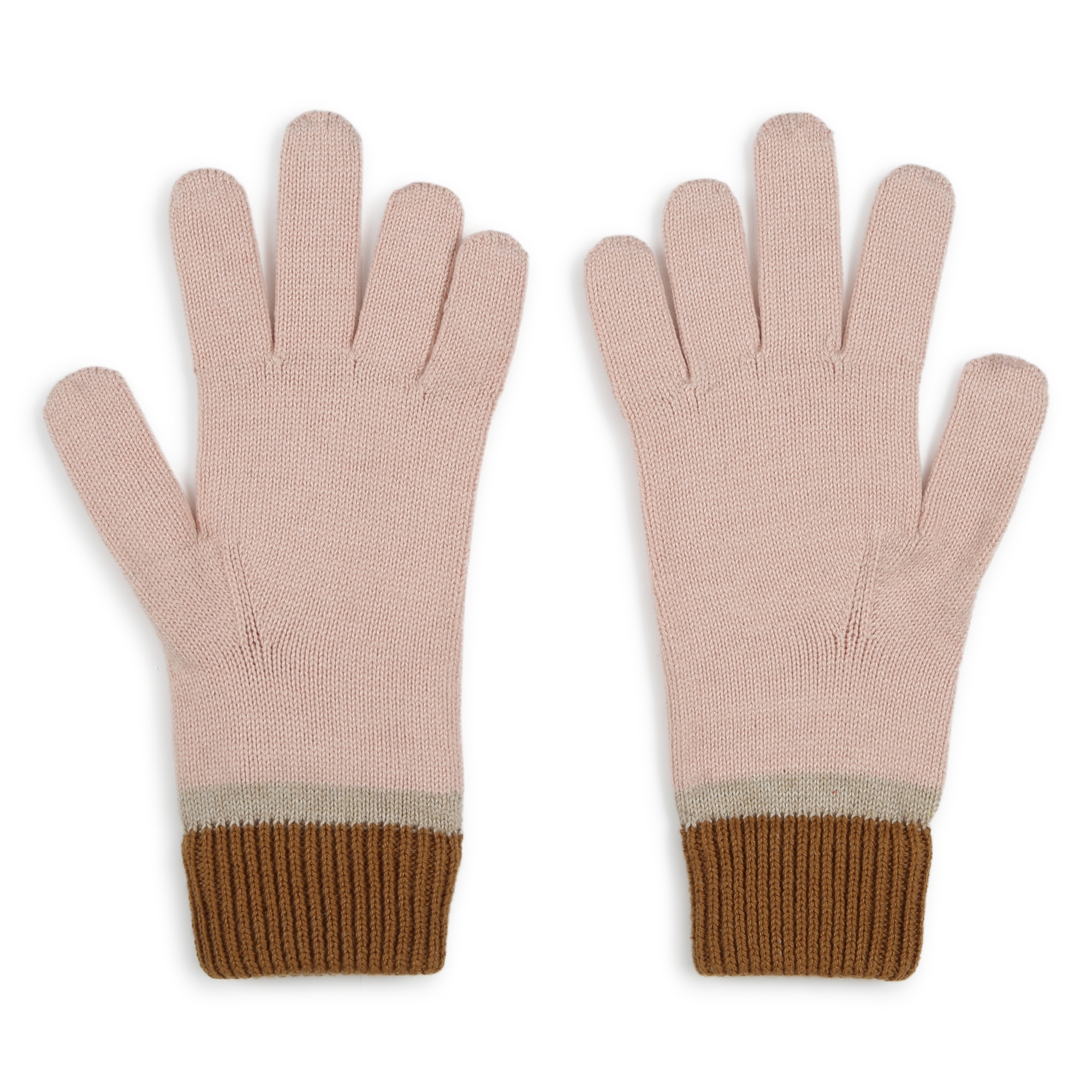 Three-colour knitted gloves CHLOE for GIRL