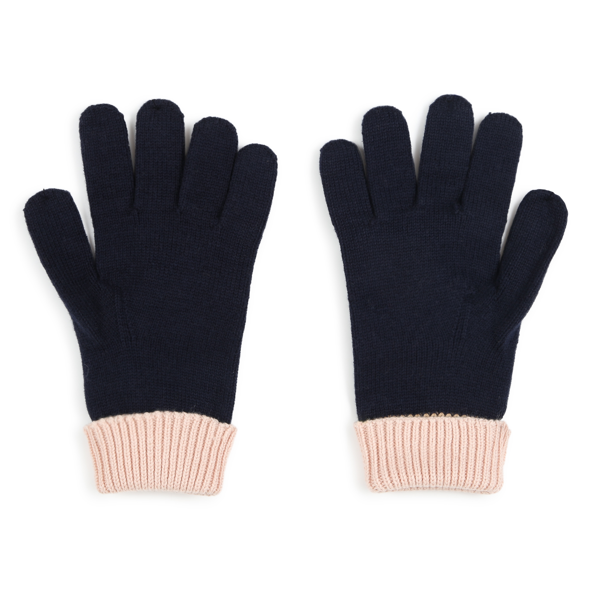 Three-colour knitted gloves CHLOE for GIRL