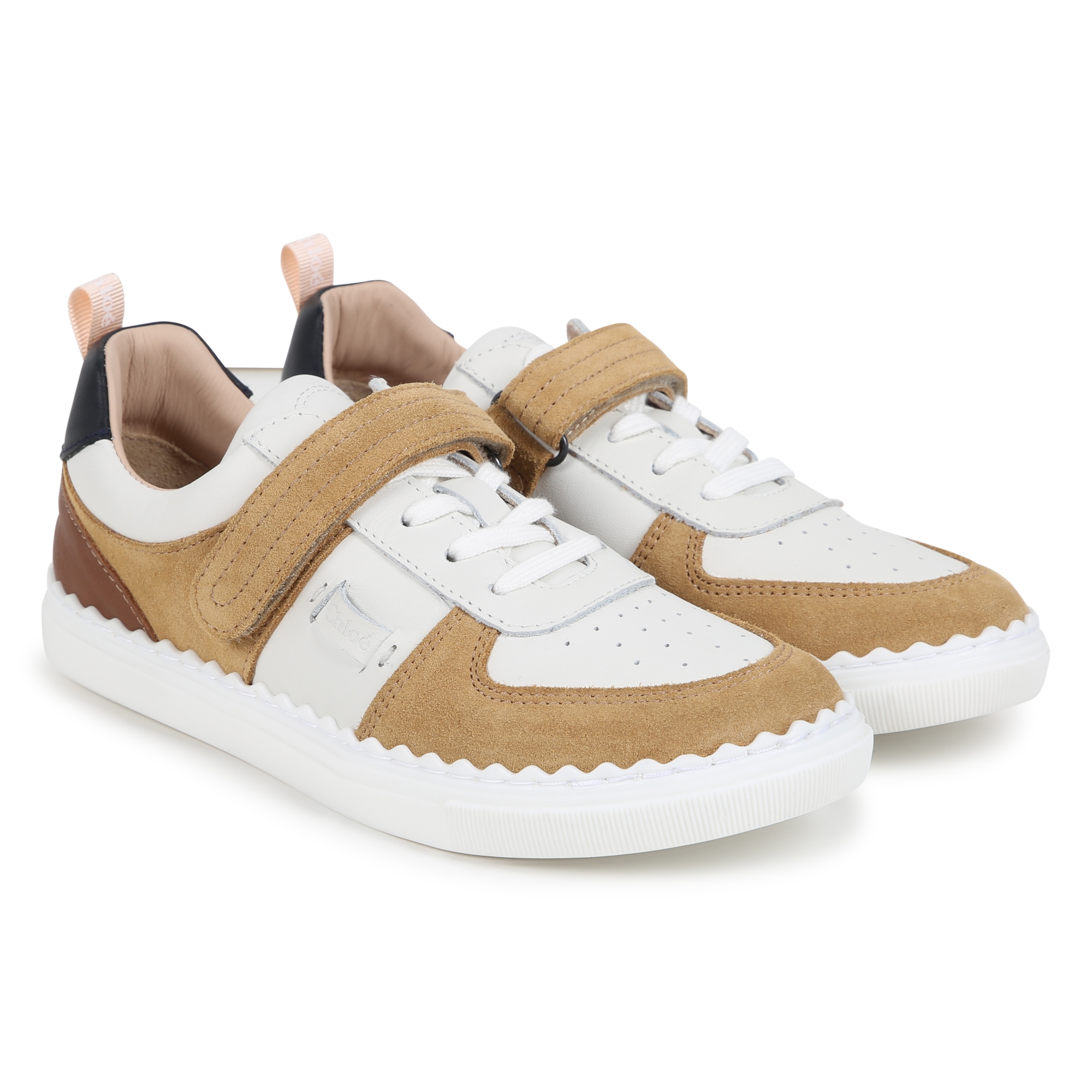 Sneakers di pelle con lacci CHLOE Per BAMBINA