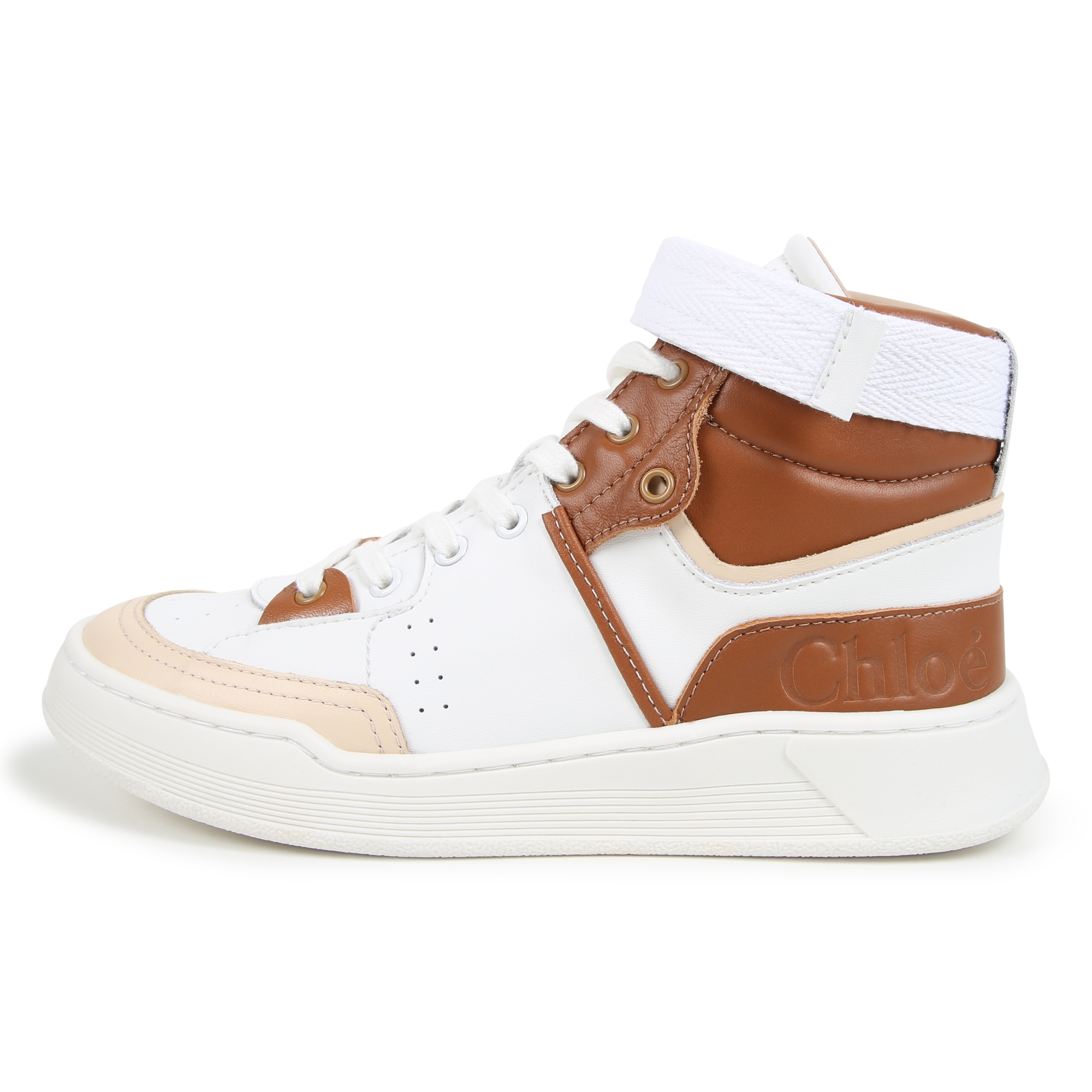 Sneakers in pelle con lacci CHLOE Per BAMBINA