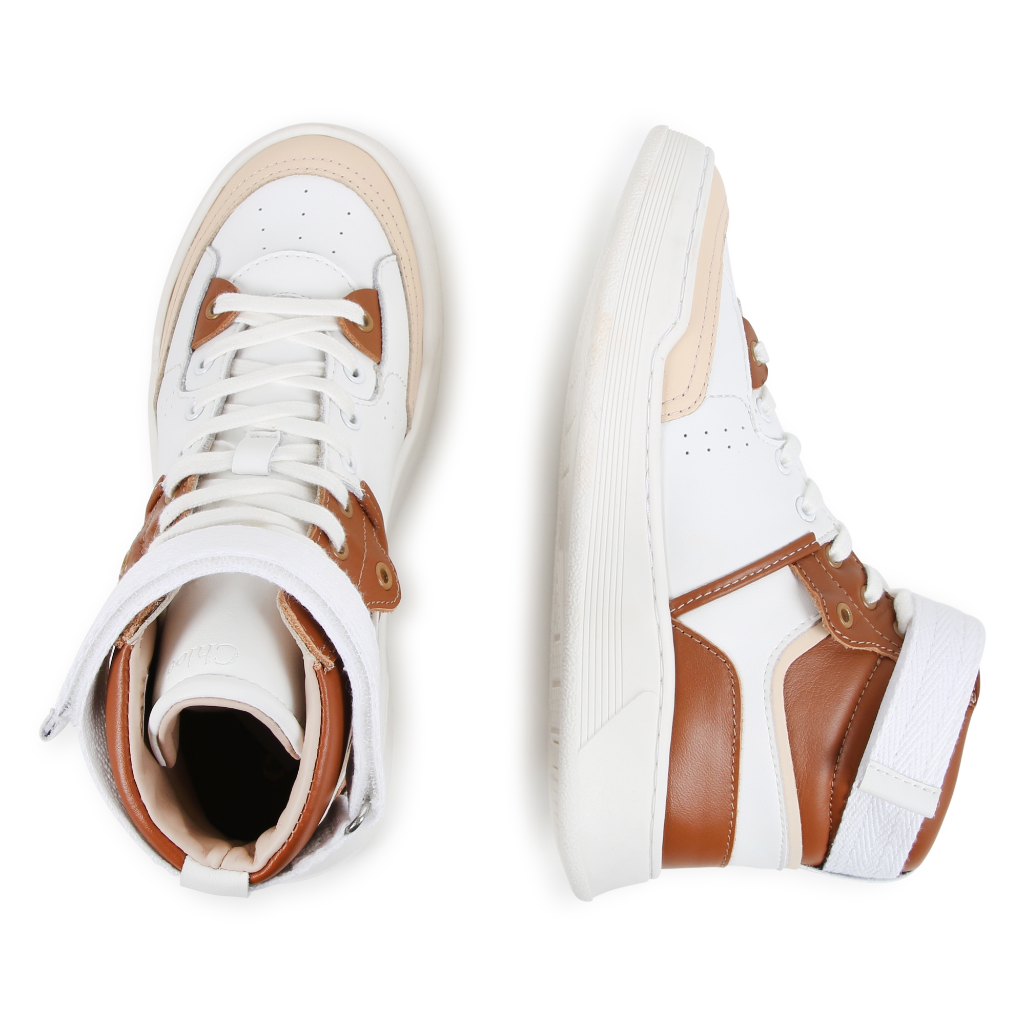 Sneakers in pelle con lacci CHLOE Per BAMBINA