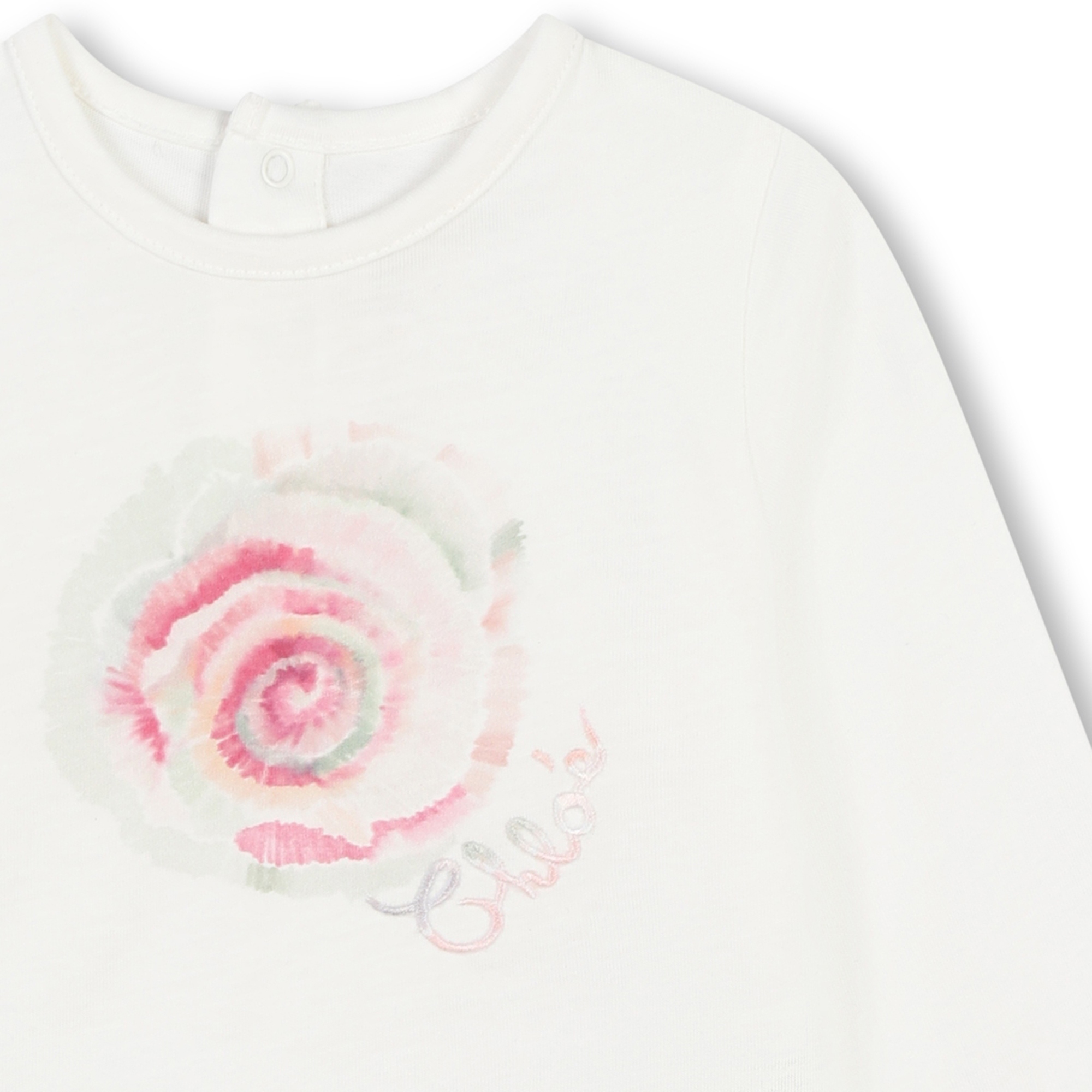 T-shirt avec sigle brodé CHLOE pour FILLE