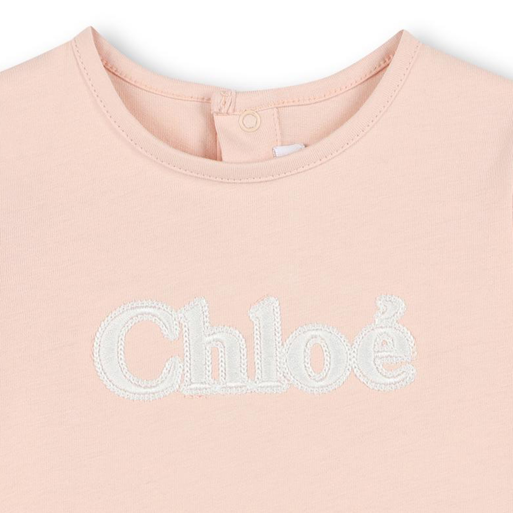 T-shirt con logo ricamato CHLOE Per BAMBINA