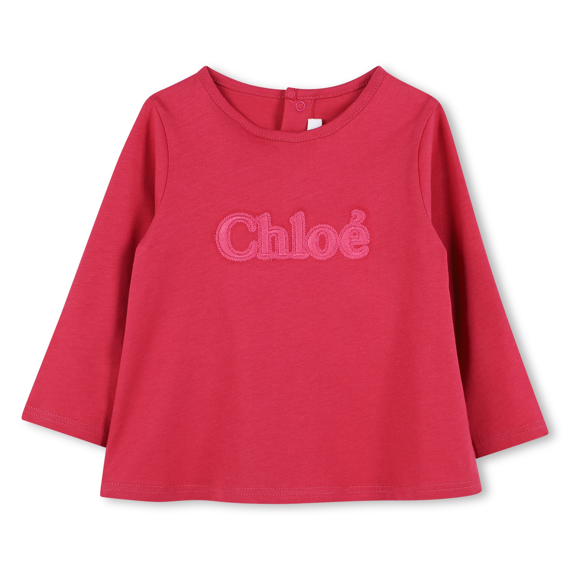 Camiseta con logo bordado CHLOE para NIÑA