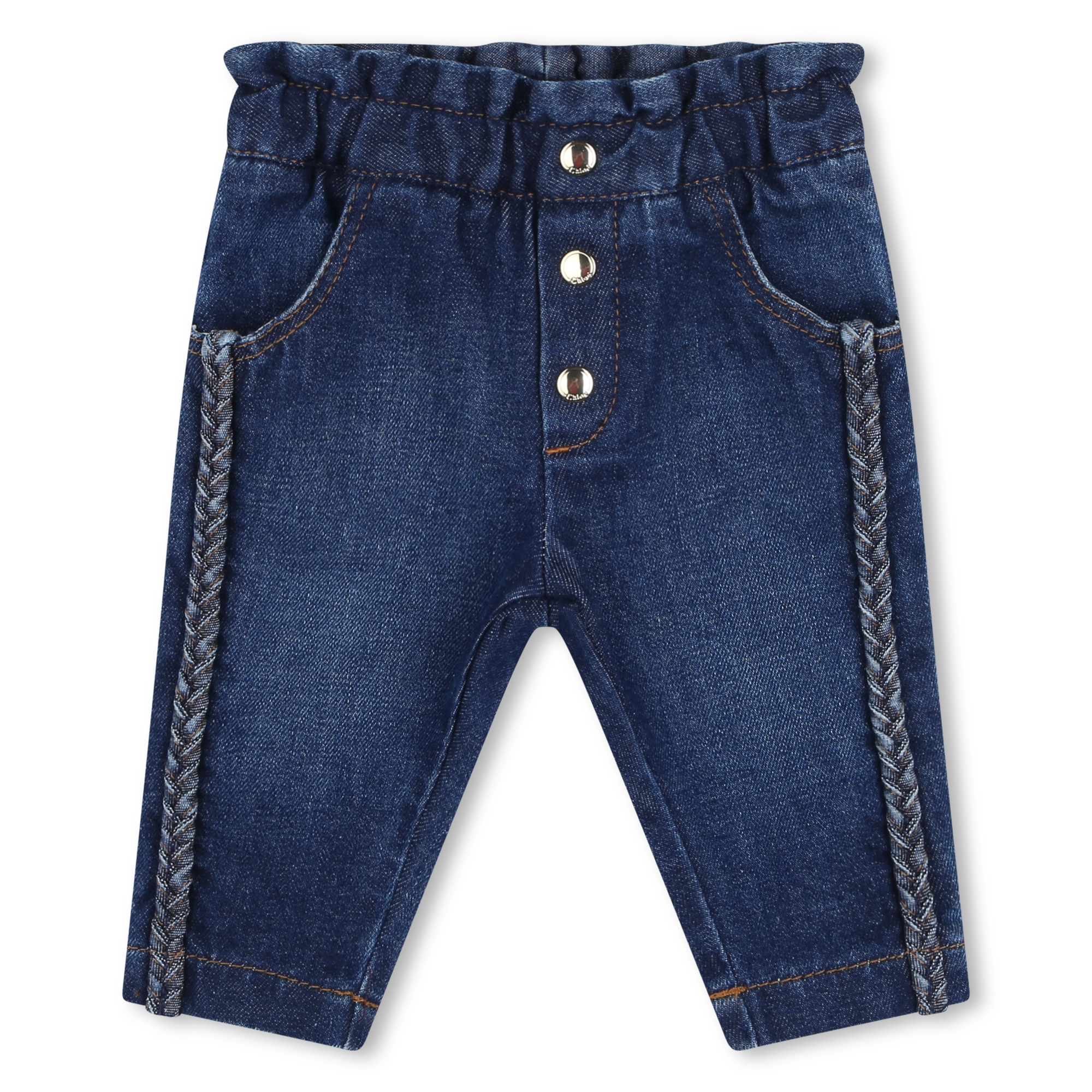 Jeans con trecce e bottoni CHLOE Per BAMBINA