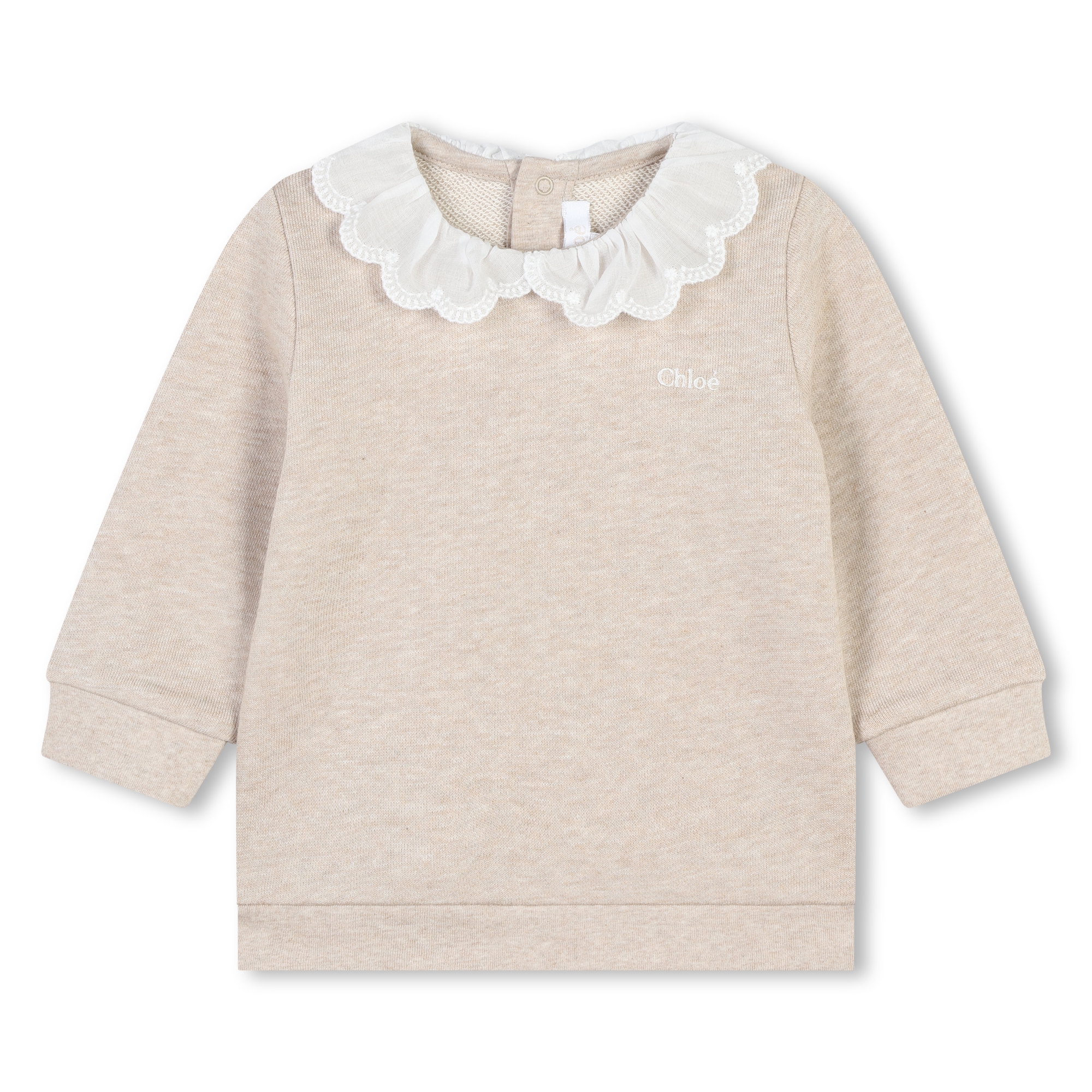 Sweat-shirt avec logo brodé CHLOE pour FILLE