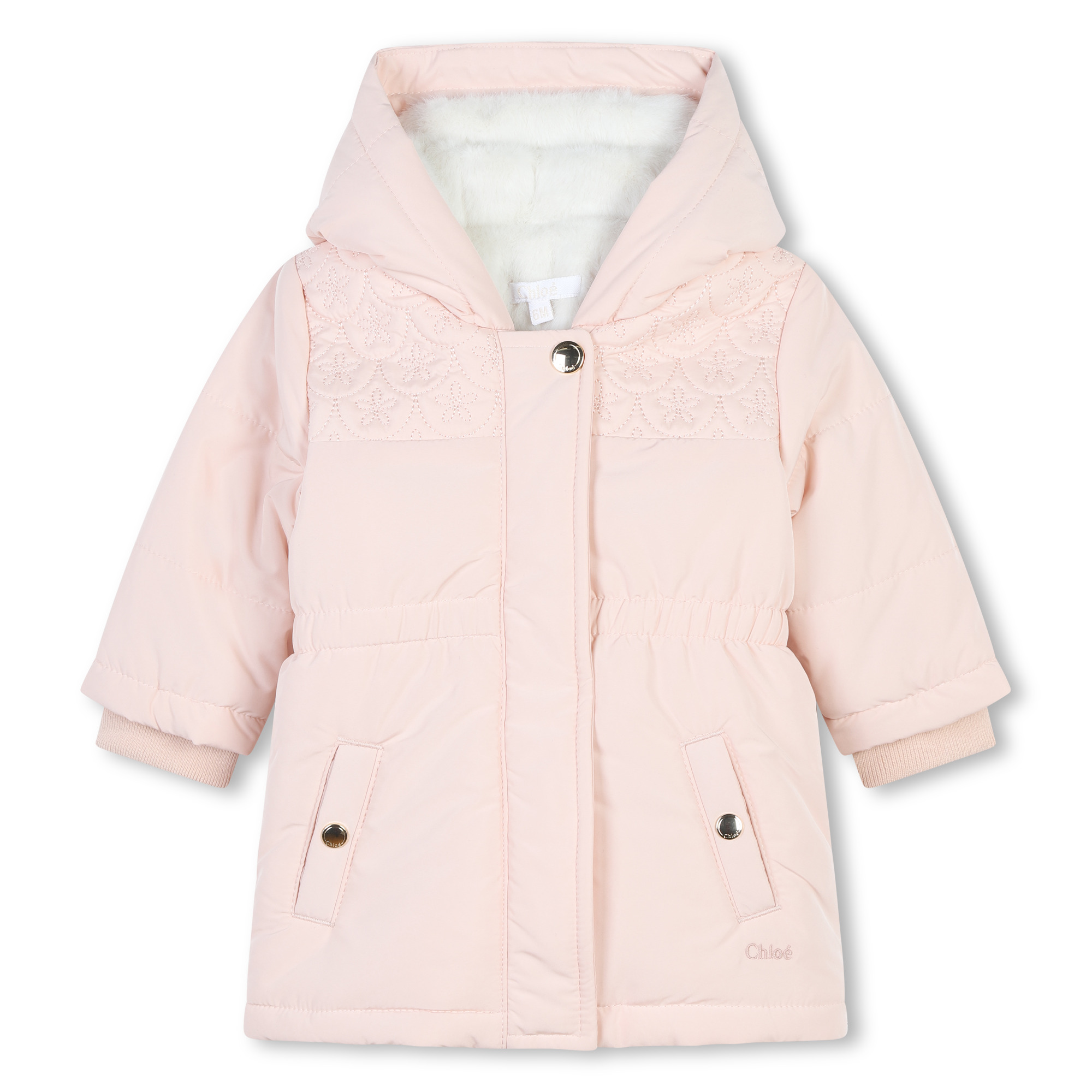 Embroidered hooded parka CHLOE for GIRL