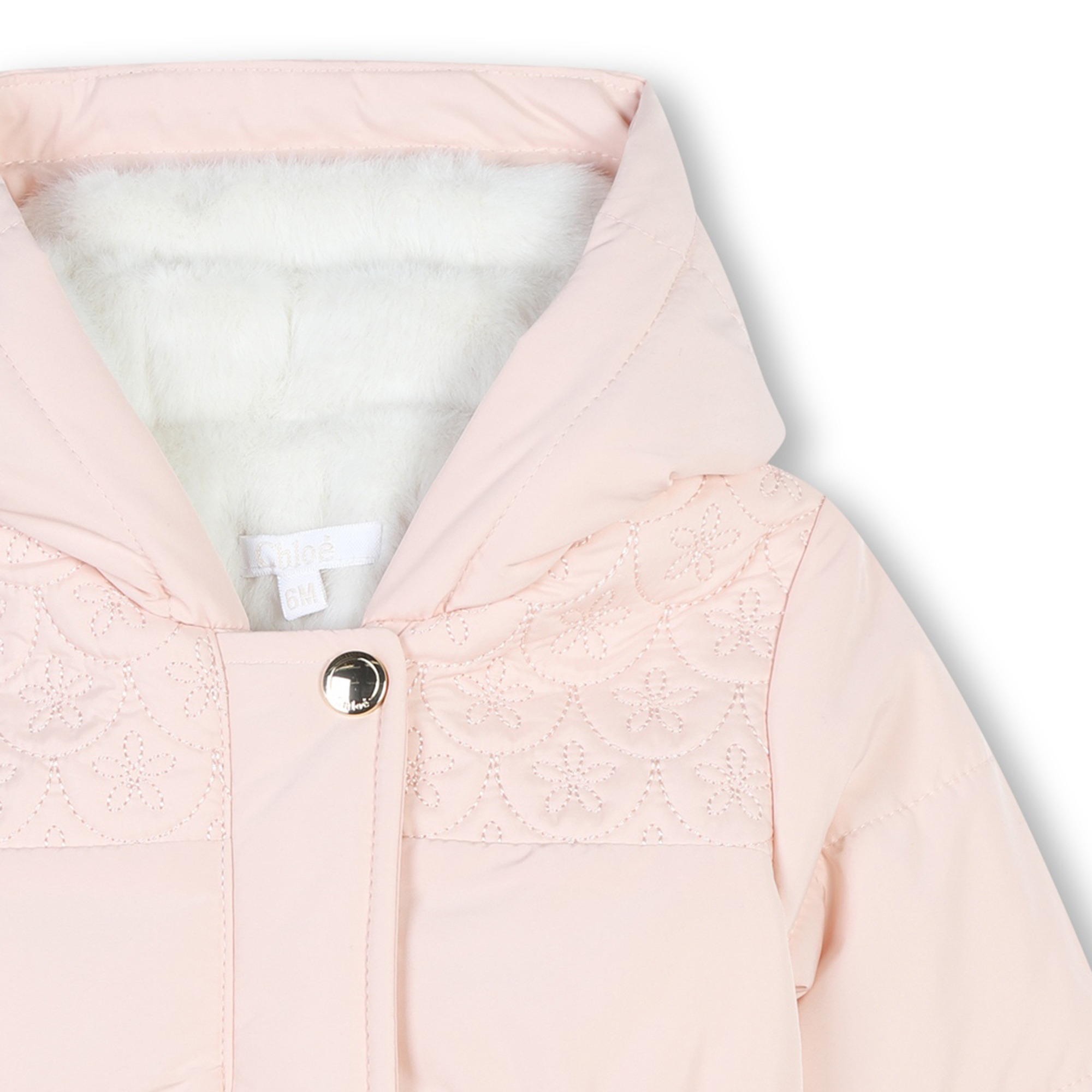 Embroidered hooded parka CHLOE for GIRL