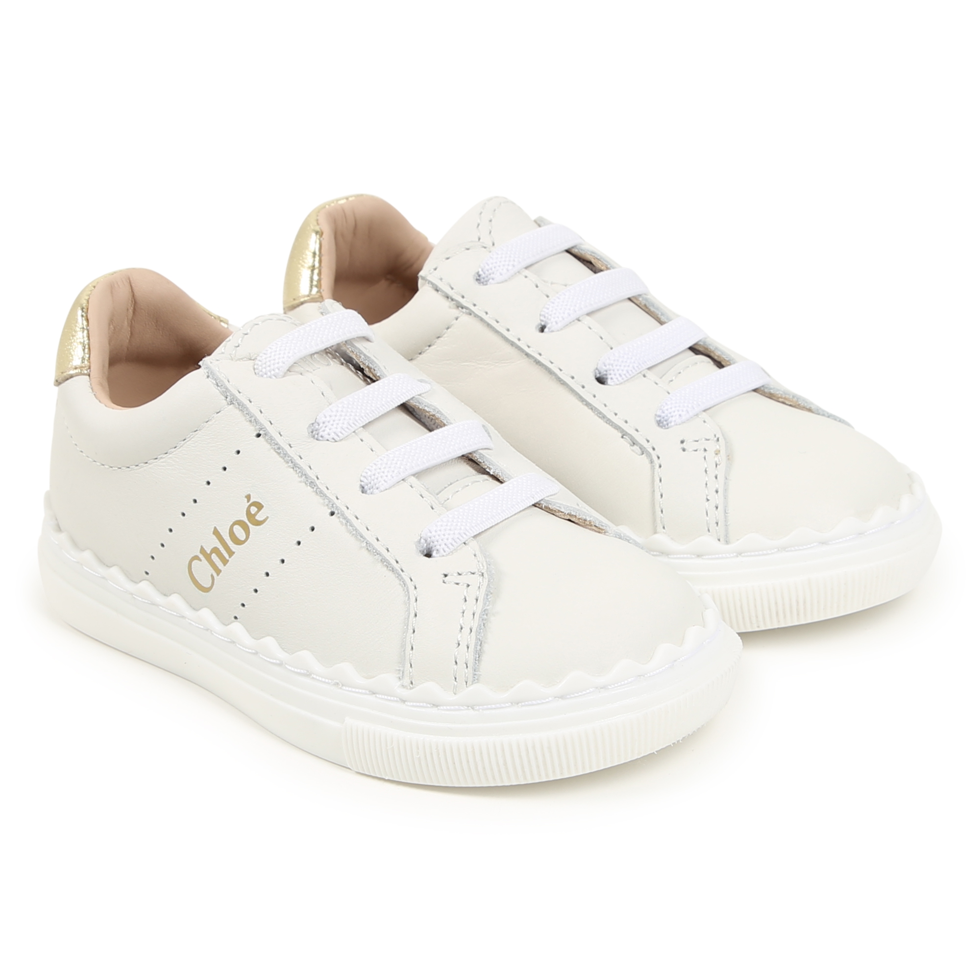 Lace-up leather trainers CHLOE for GIRL