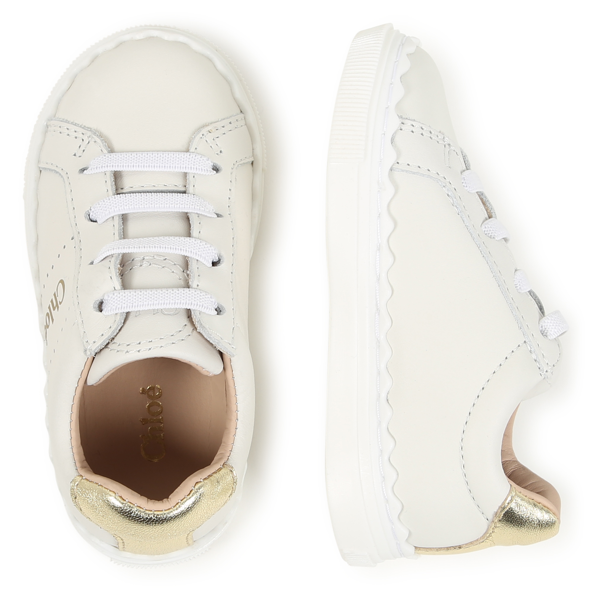 Sneakers stringate in pelle CHLOE Per BAMBINA