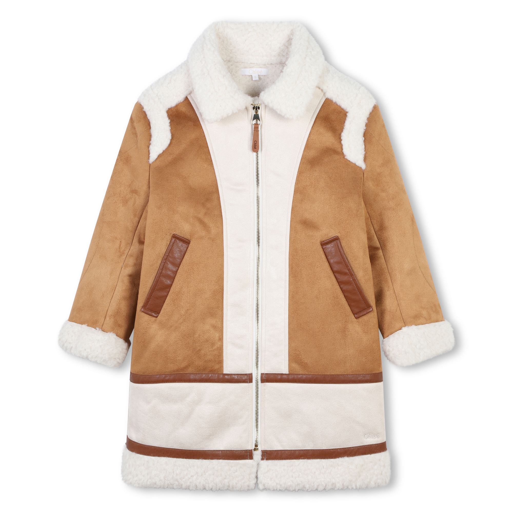 Shearling-style coat CHLOE for GIRL