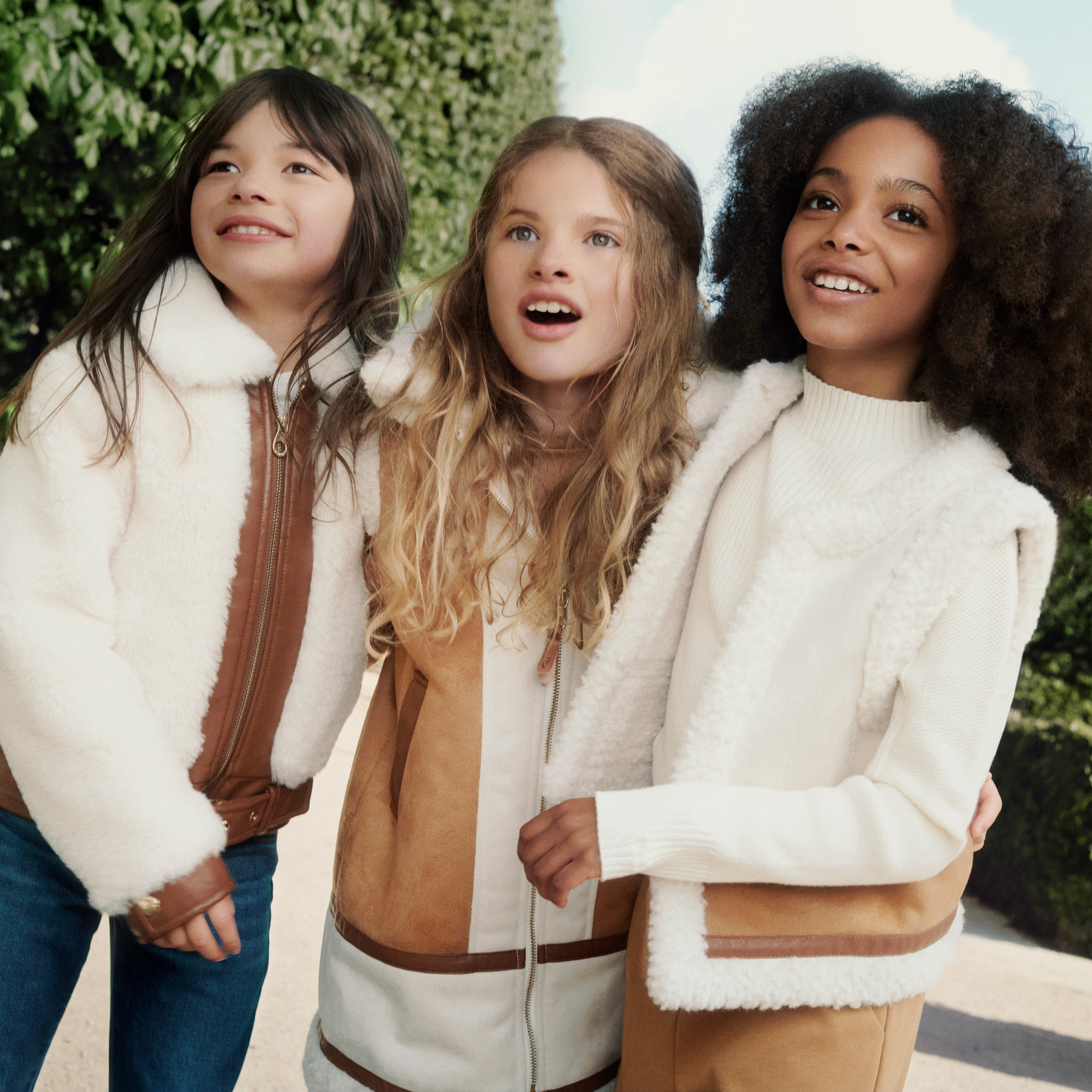 Shearling-style coat CHLOE for GIRL