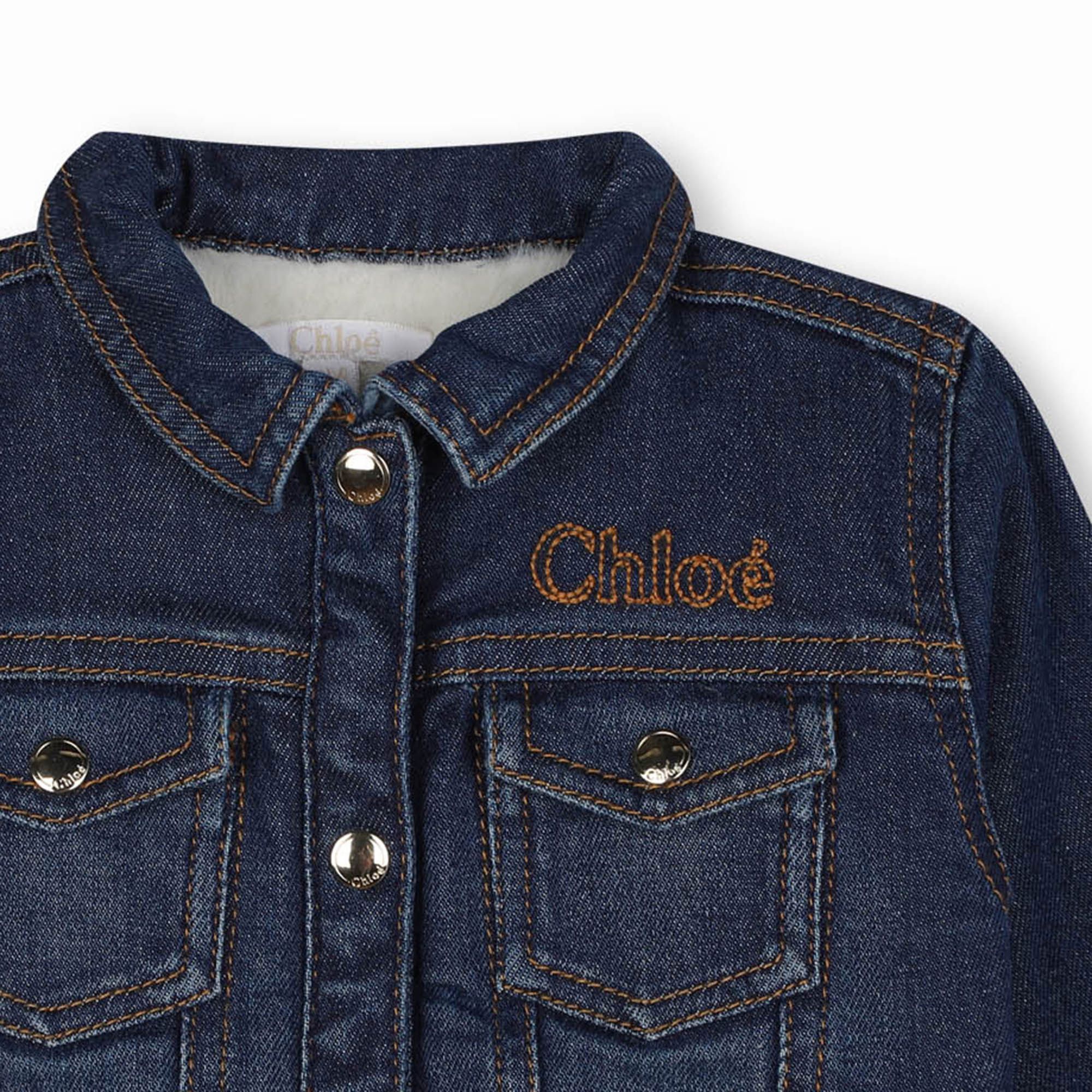 Jeansjacke mit Druckknöpfen CHLOE Für MÄDCHEN