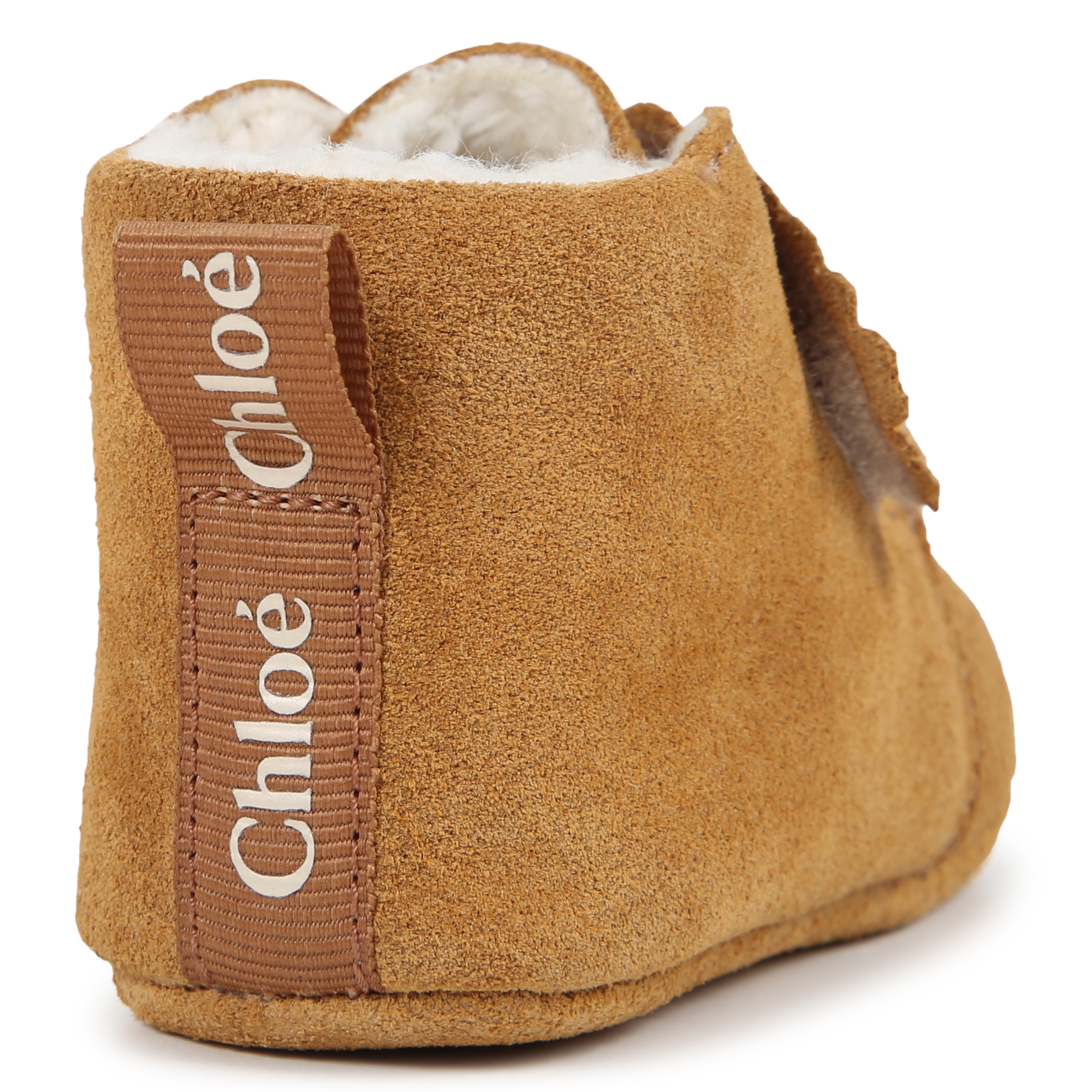 Leather hook-and-loop slippers CHLOE for GIRL