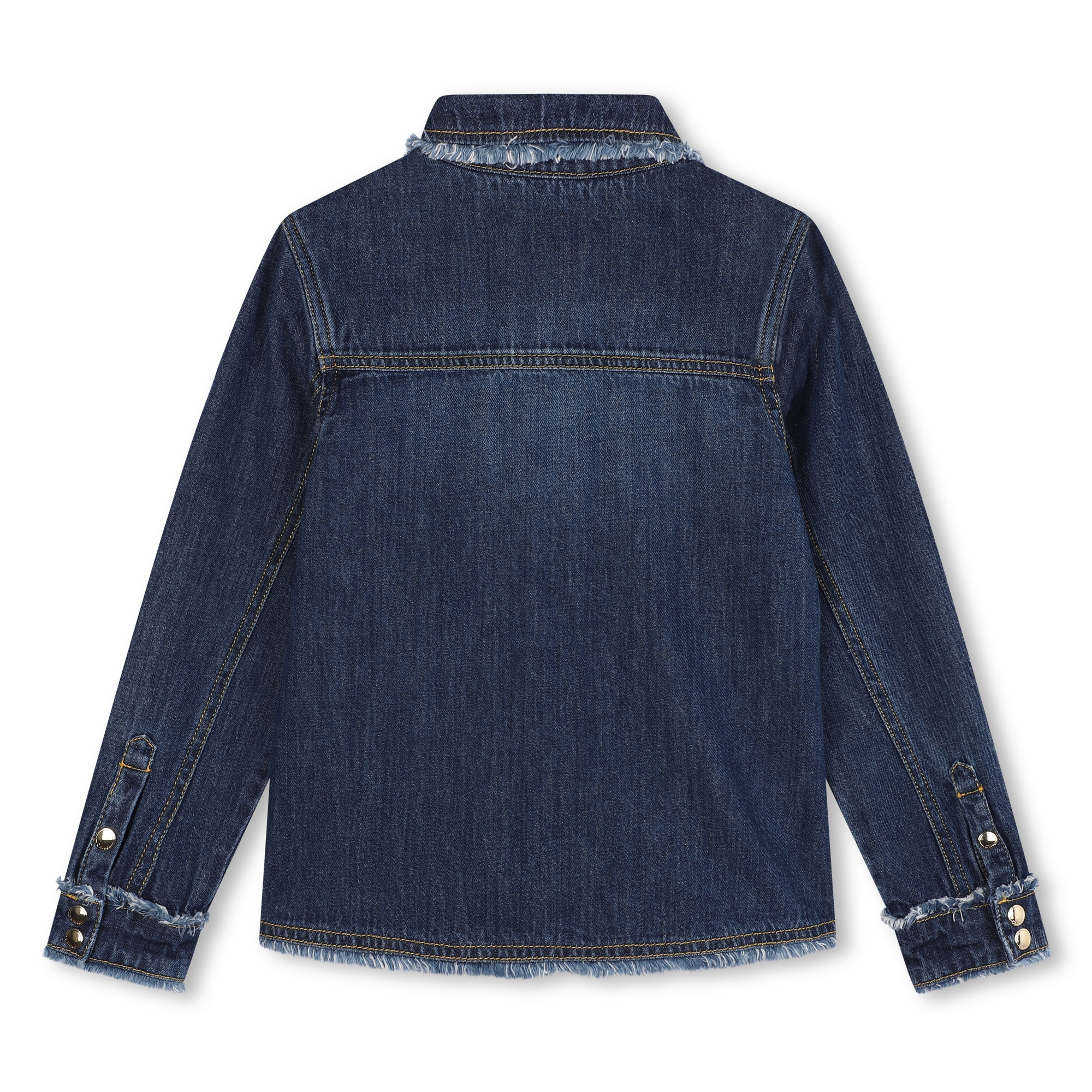 Denim shirt with fringe CHLOE for GIRL