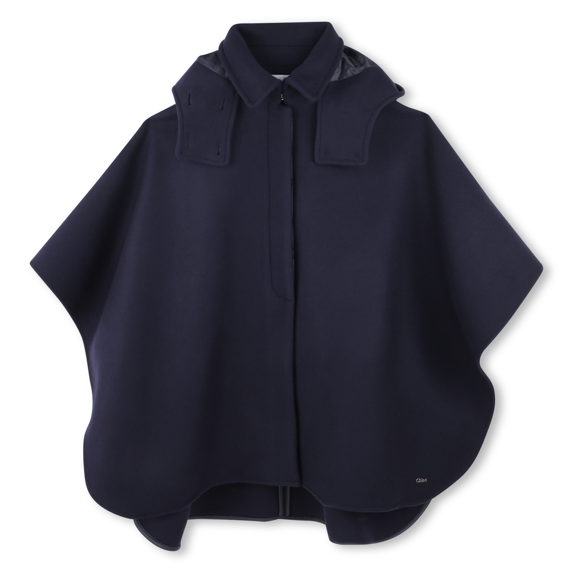 Manteau cape boutonné en laine CHLOE pour FILLE