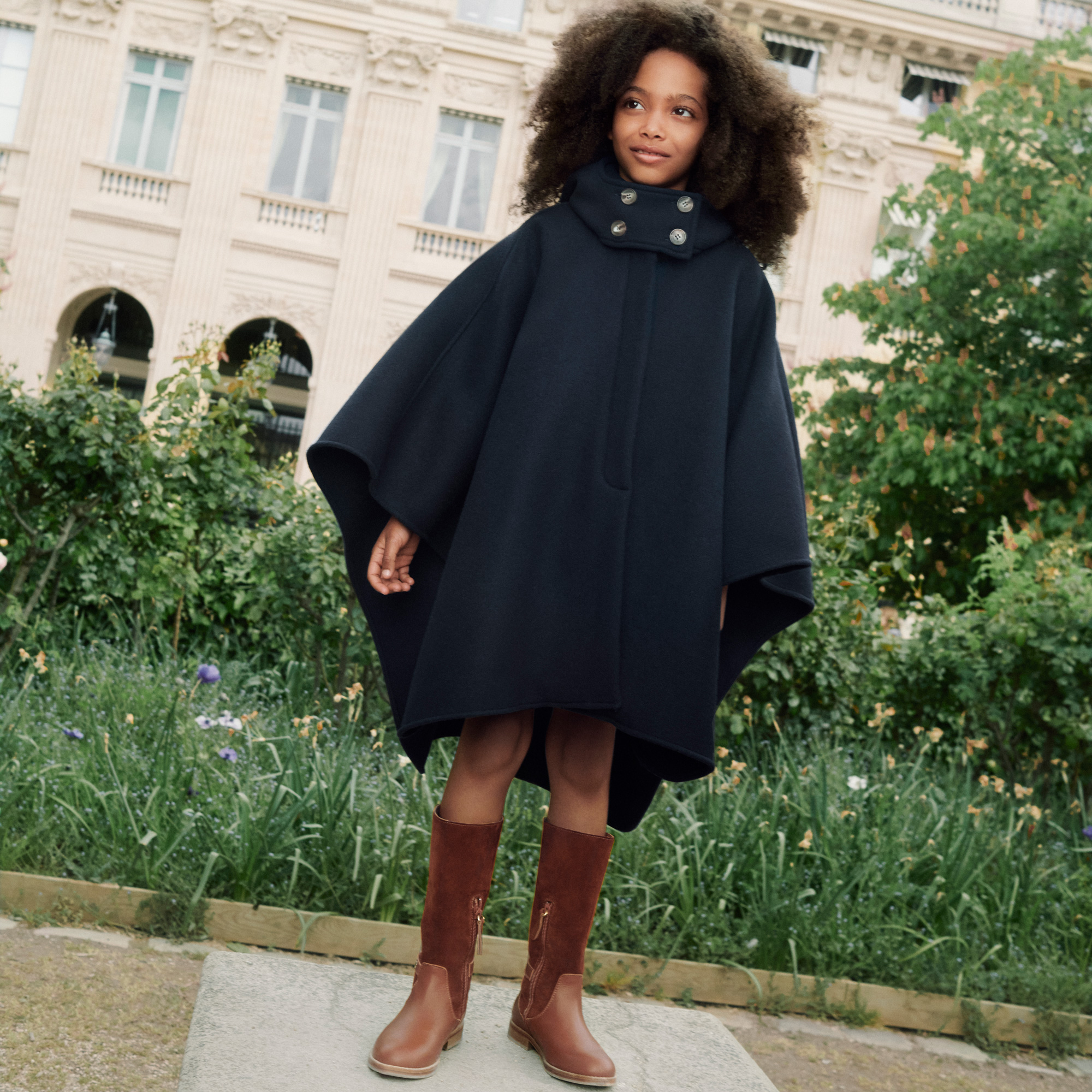 Manteau cape laine sale