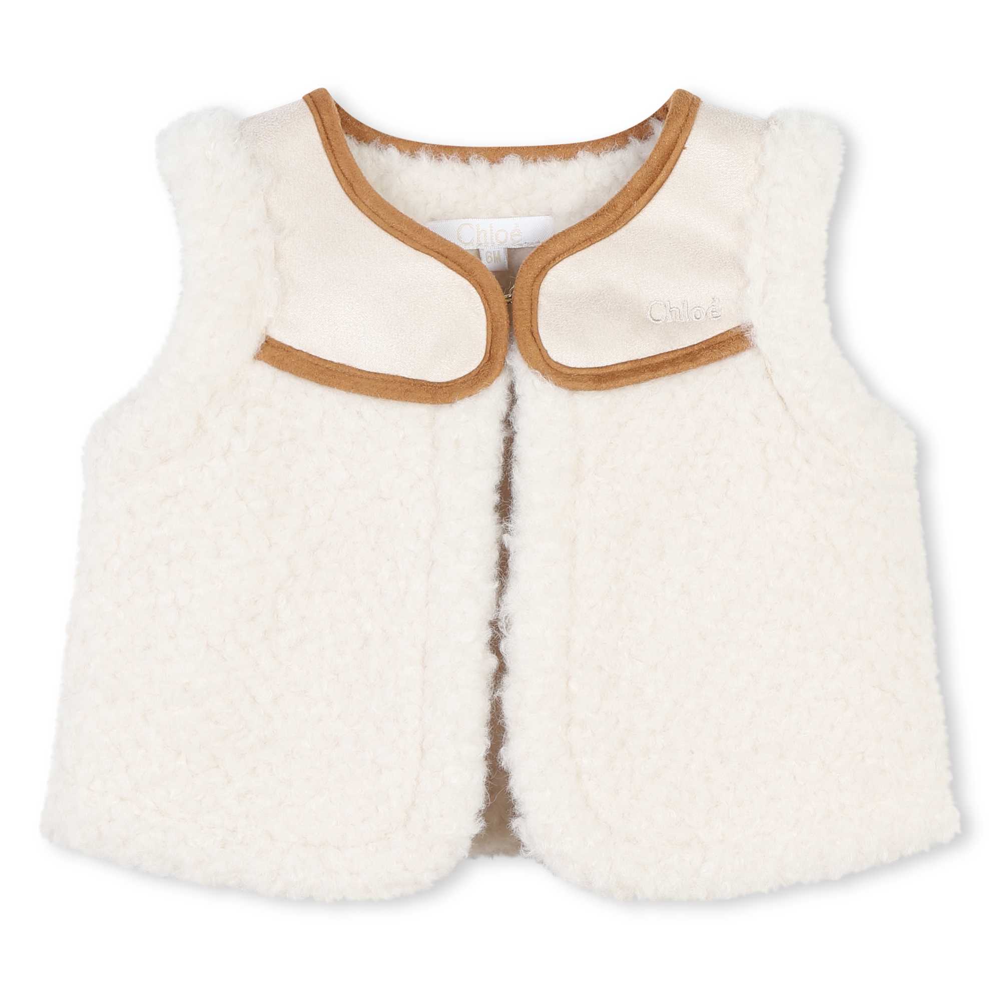 Fluffy sleeveless waistcoat CHLOE for GIRL