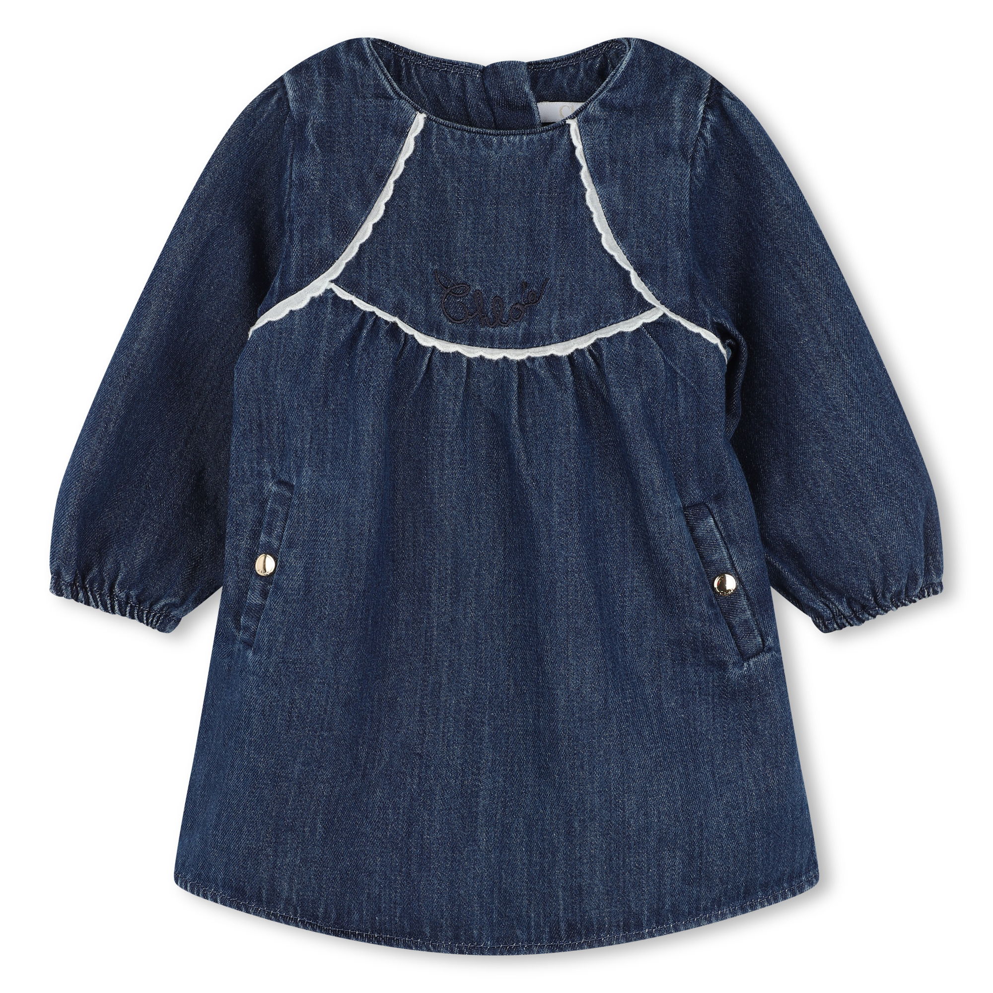 Denim dress and tights CHLOE for GIRL