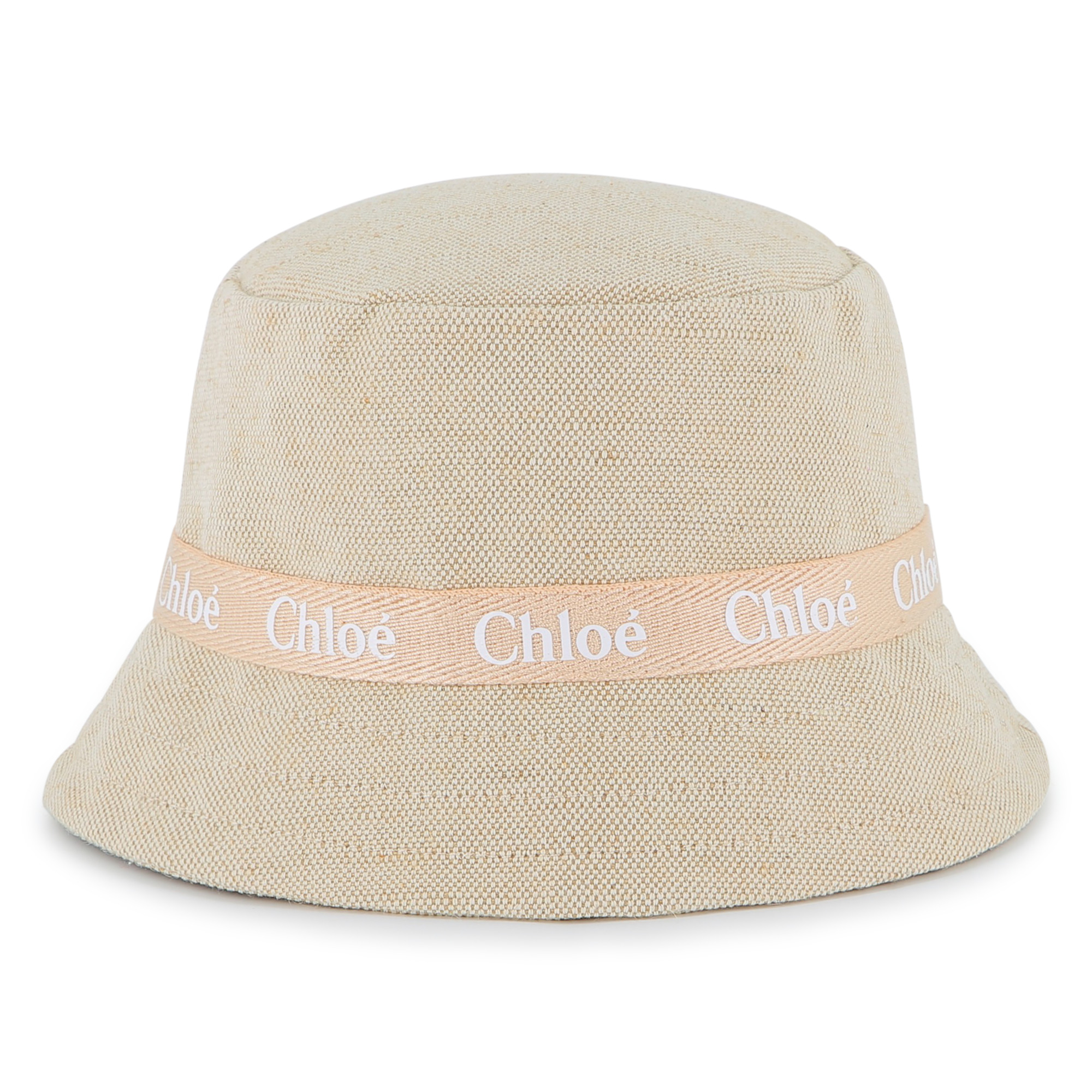 Jute and cotton logo sun hat CHLOE for GIRL