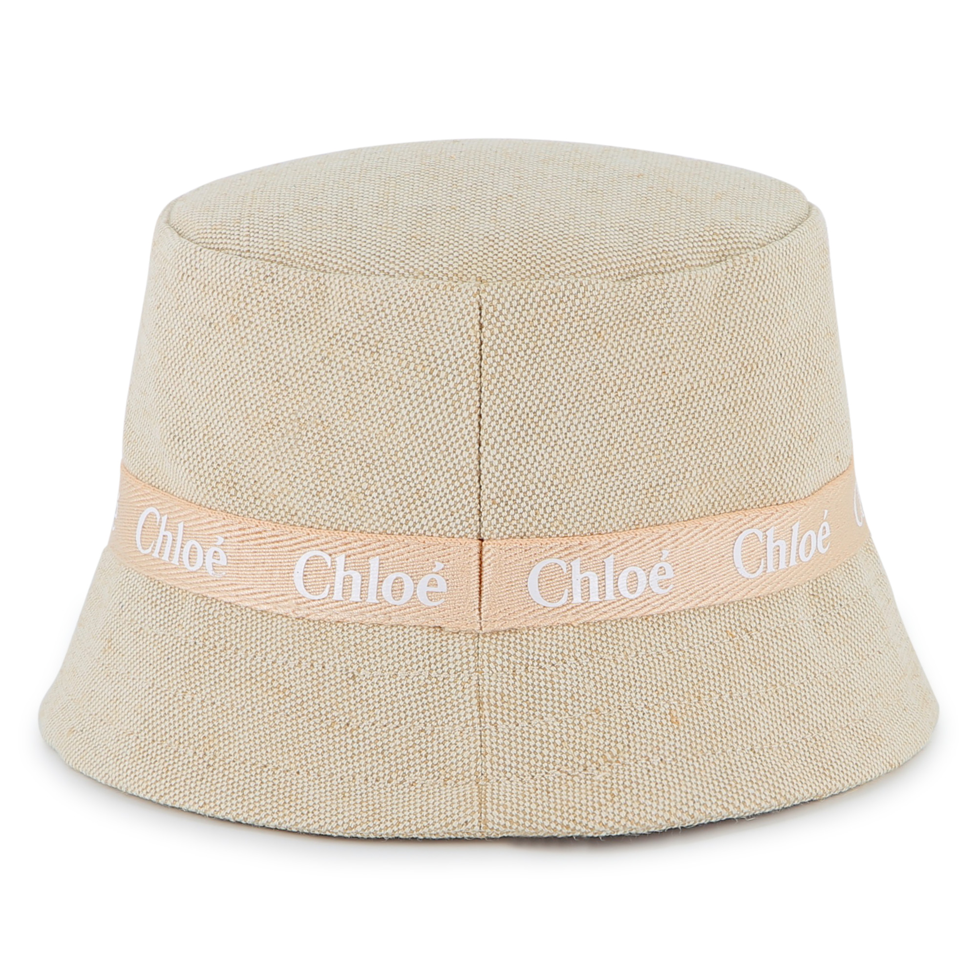 Jute and cotton logo sun hat CHLOE for GIRL