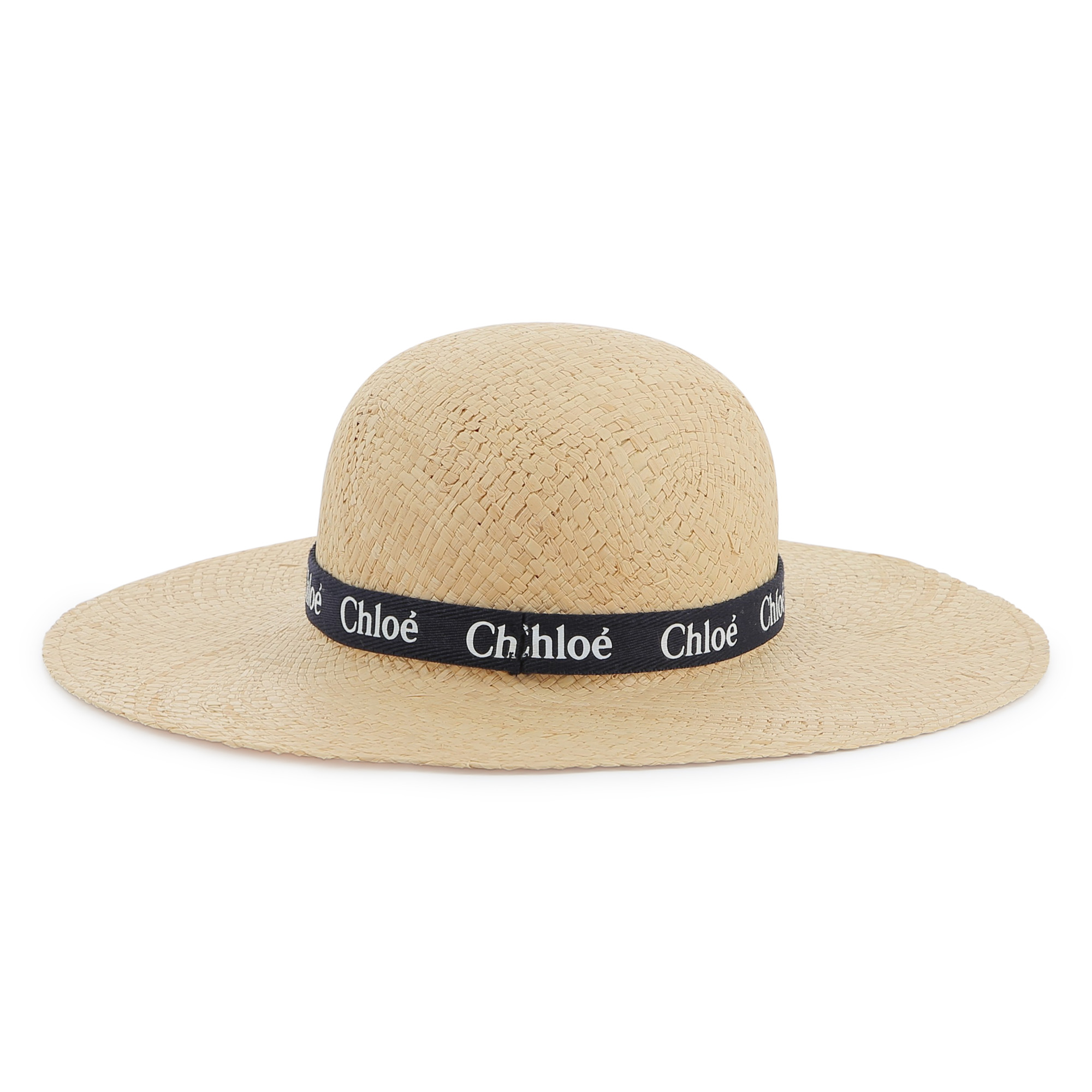 Logo raffia hat CHLOE for GIRL