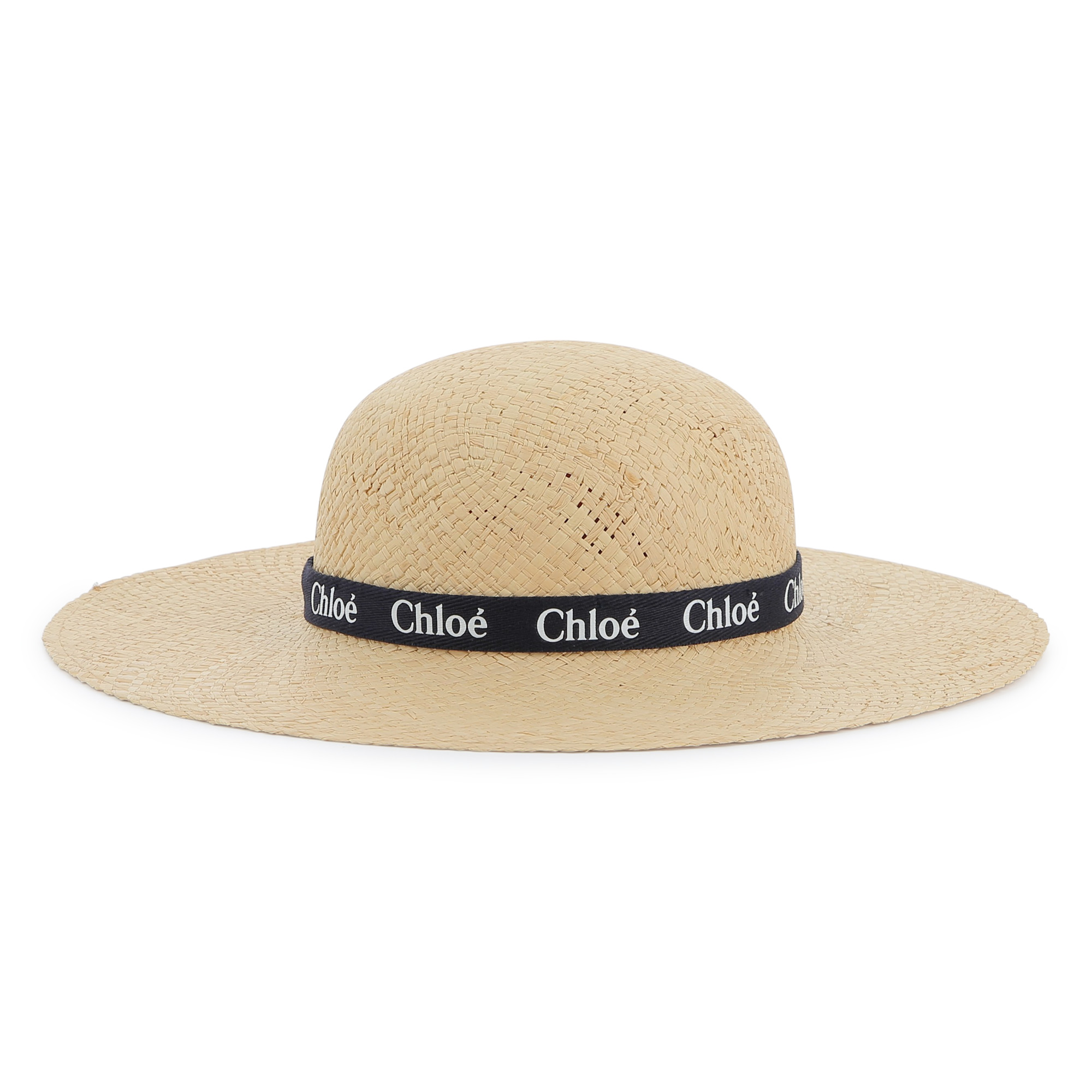 Logo raffia hat CHLOE for GIRL