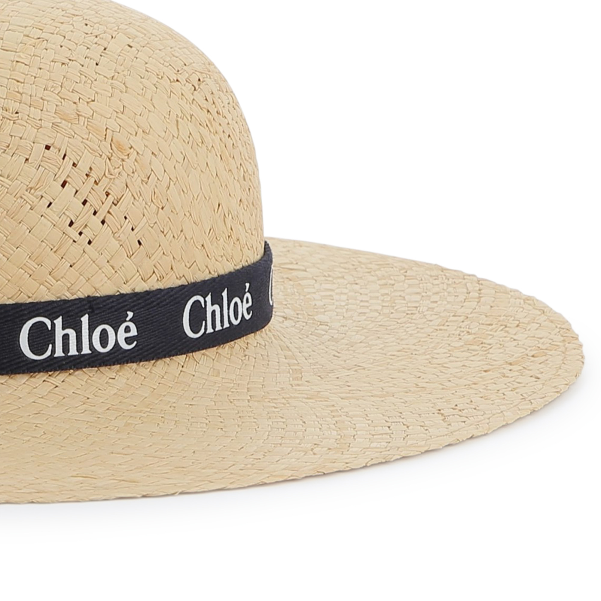 Logo raffia hat CHLOE for GIRL