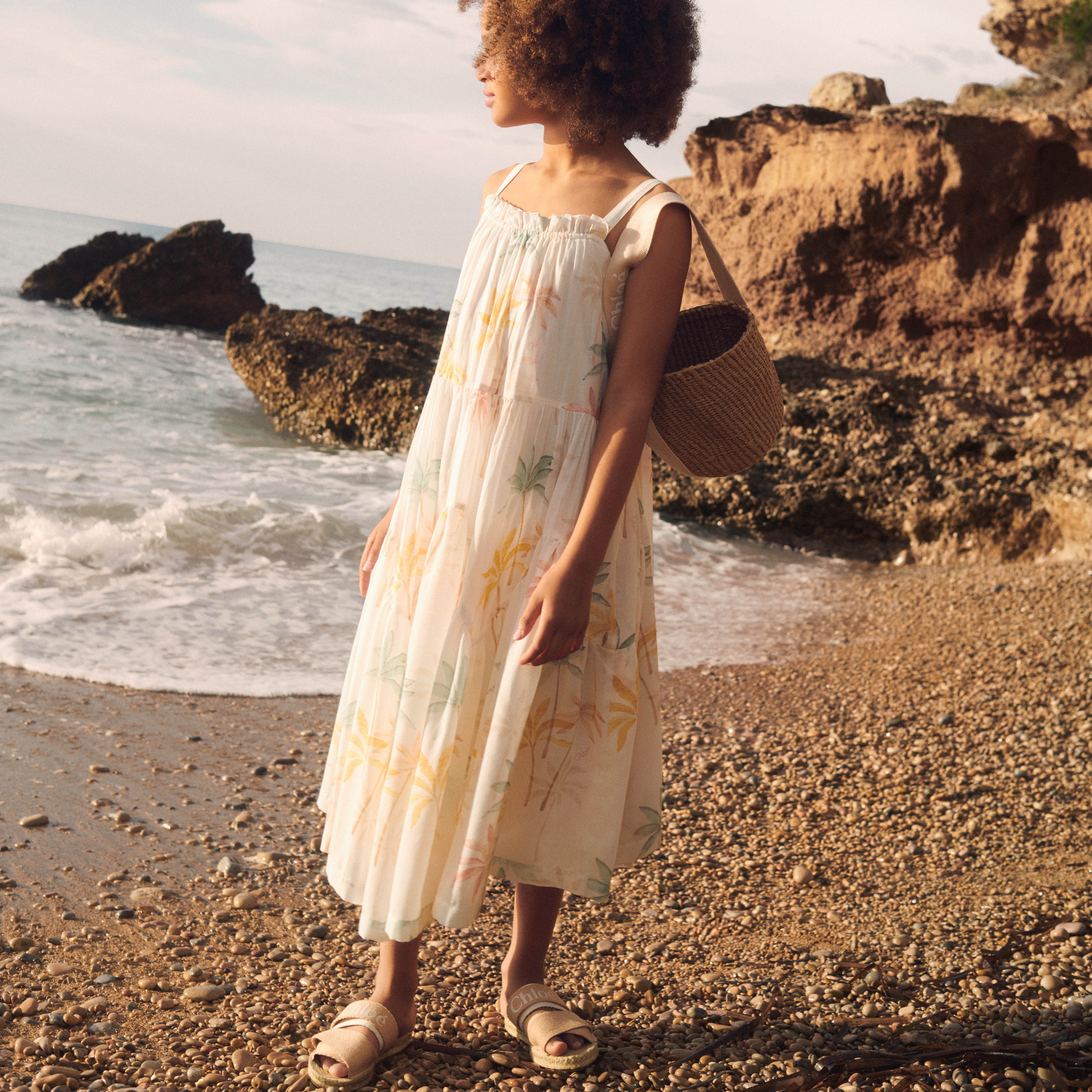 Robe à bretelles en coton CHLOE pour FILLE