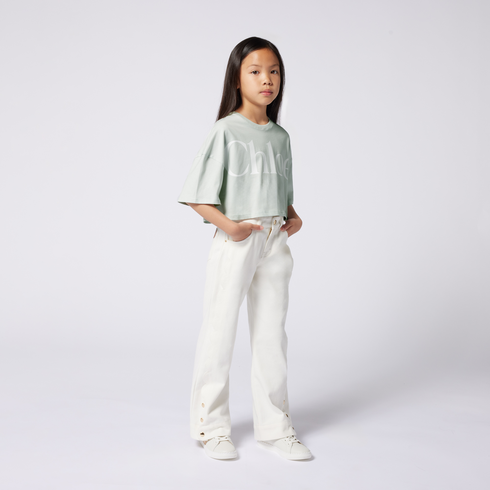 Pantalon 5 poches en coton CHLOE pour FILLE