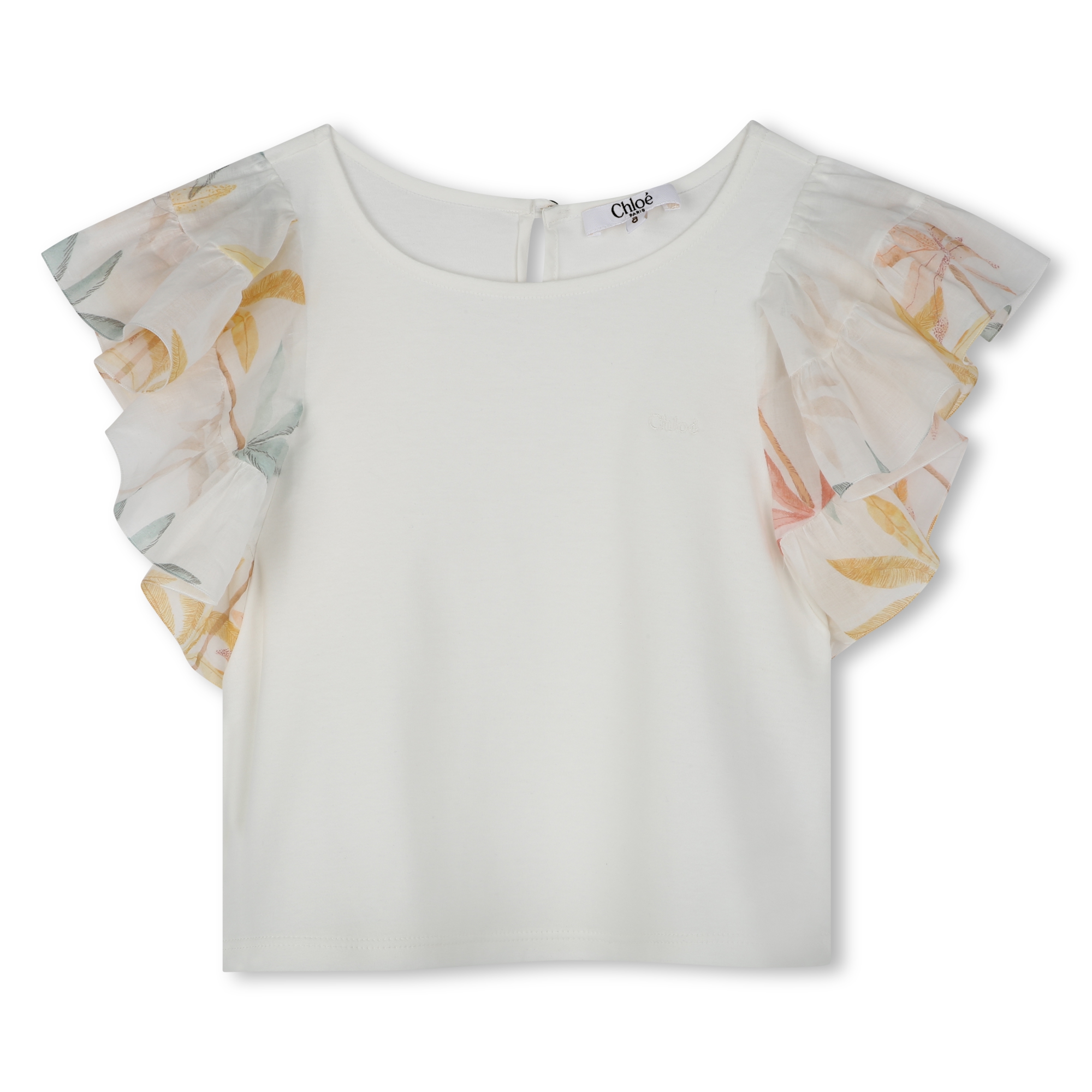 T-shirt with frilled sleeves CHLOE for GIRL