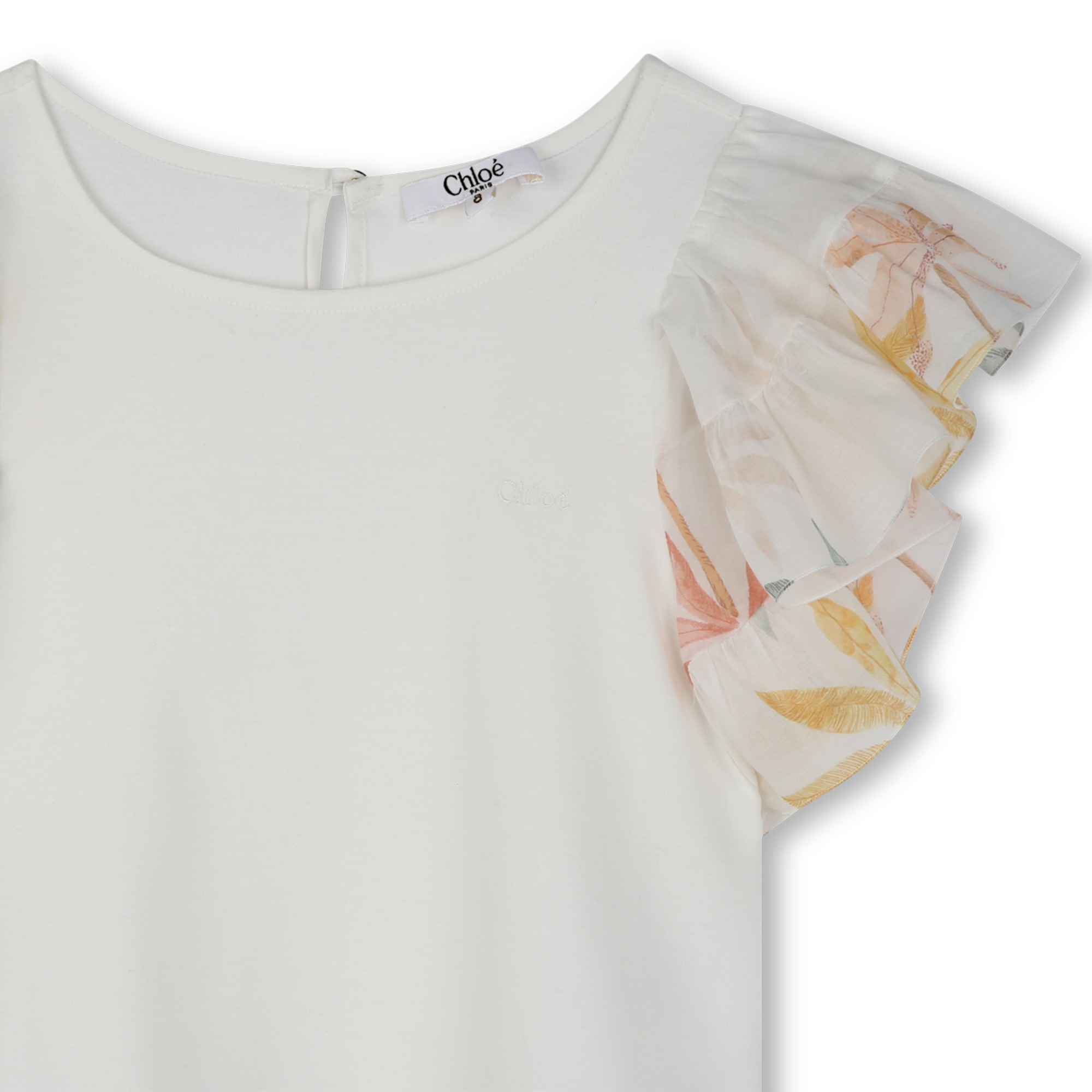 T-shirt with frilled sleeves CHLOE for GIRL