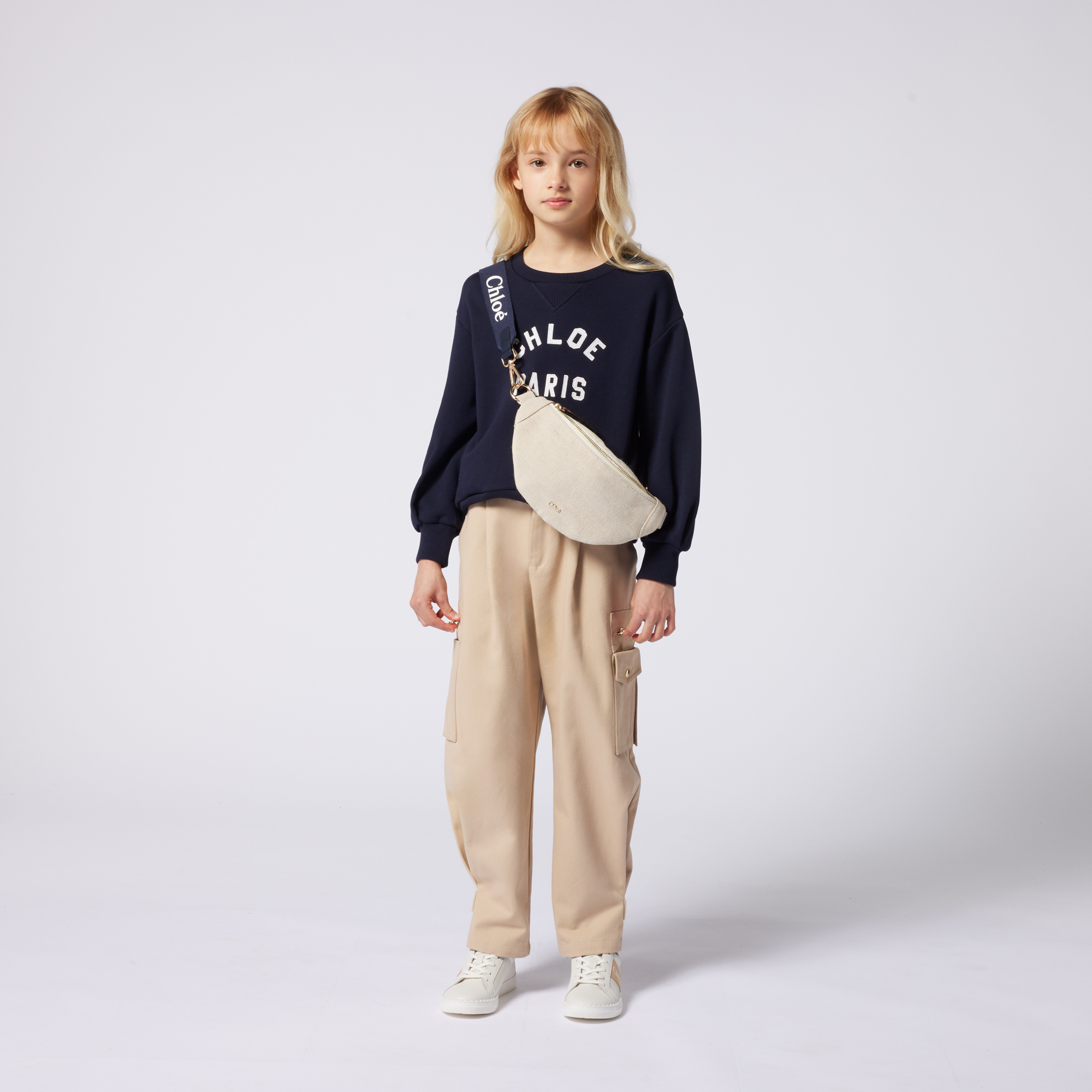 Cropped fleece sweatshirt CHLOE for GIRL