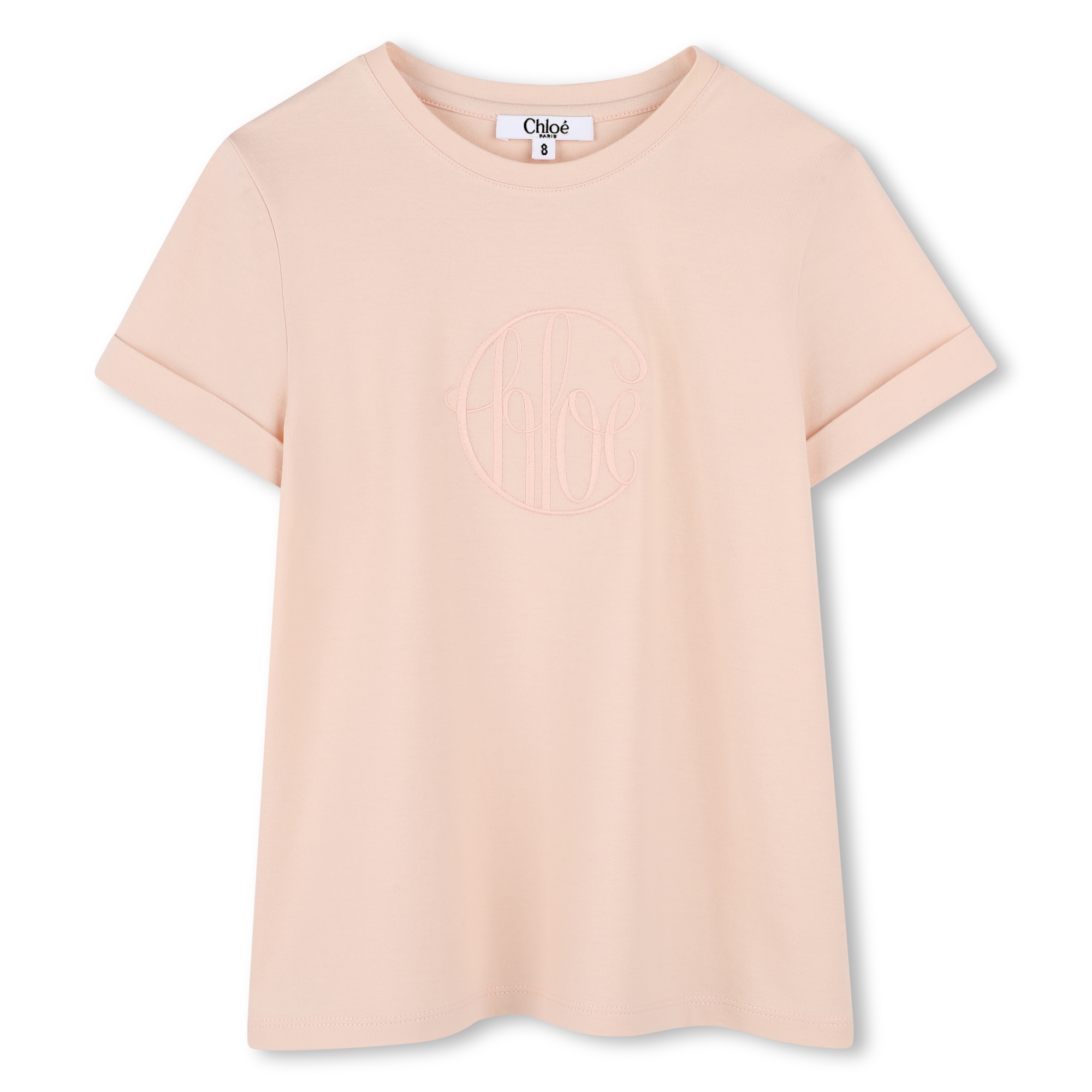 T-shirt avec broderie logo CHLOE pour FILLE