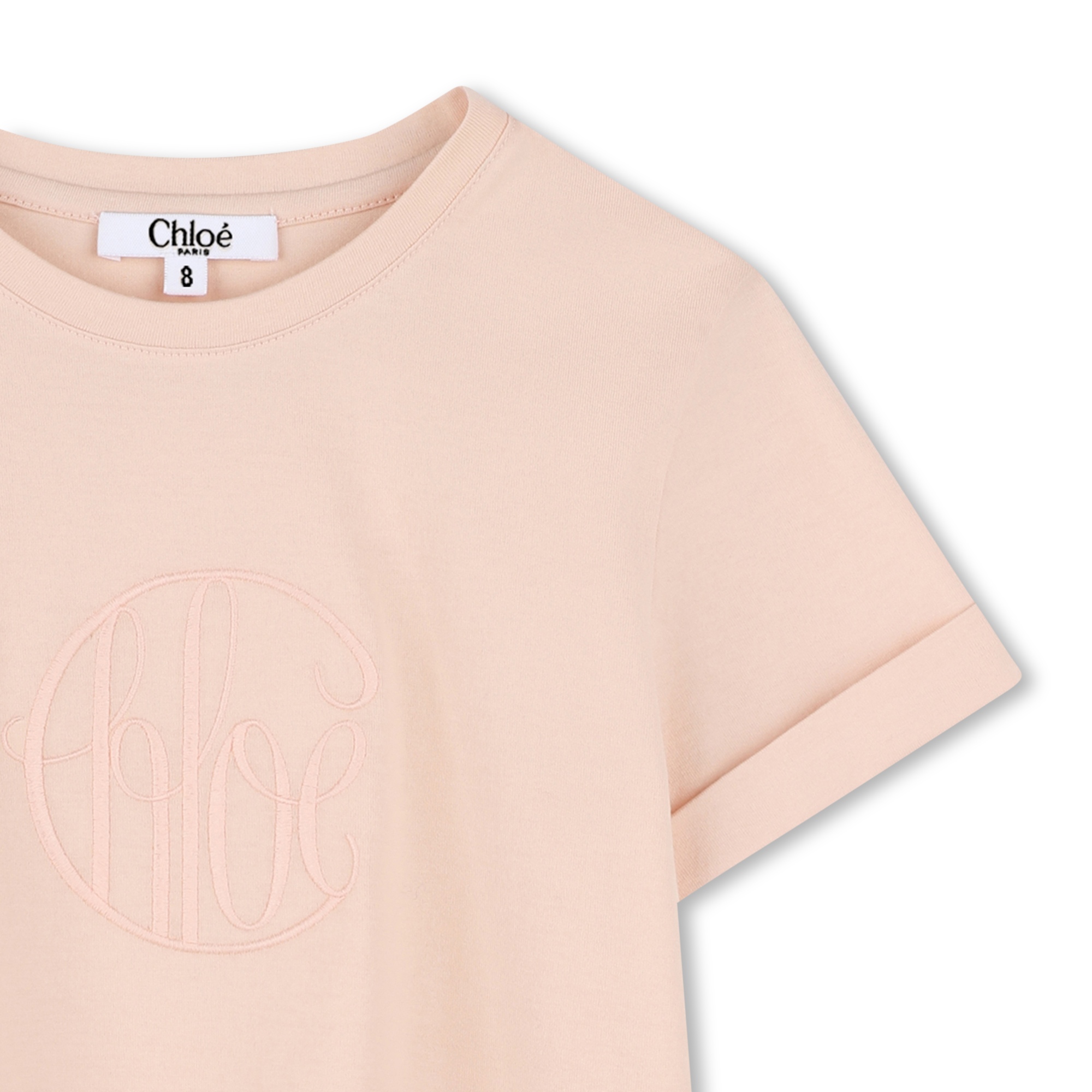 T-shirt avec broderie logo CHLOE pour FILLE