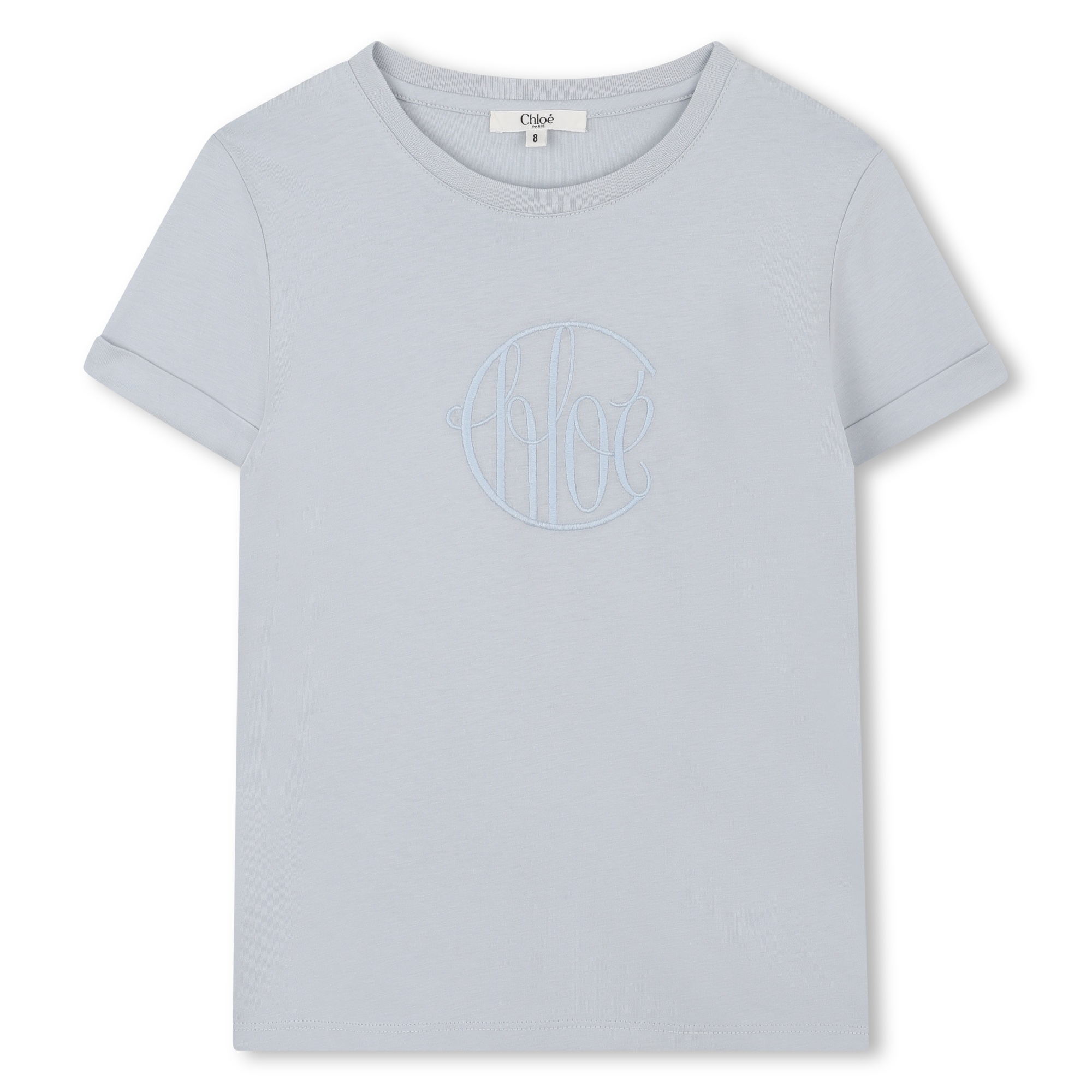 T-shirt avec broderie logo CHLOE pour FILLE